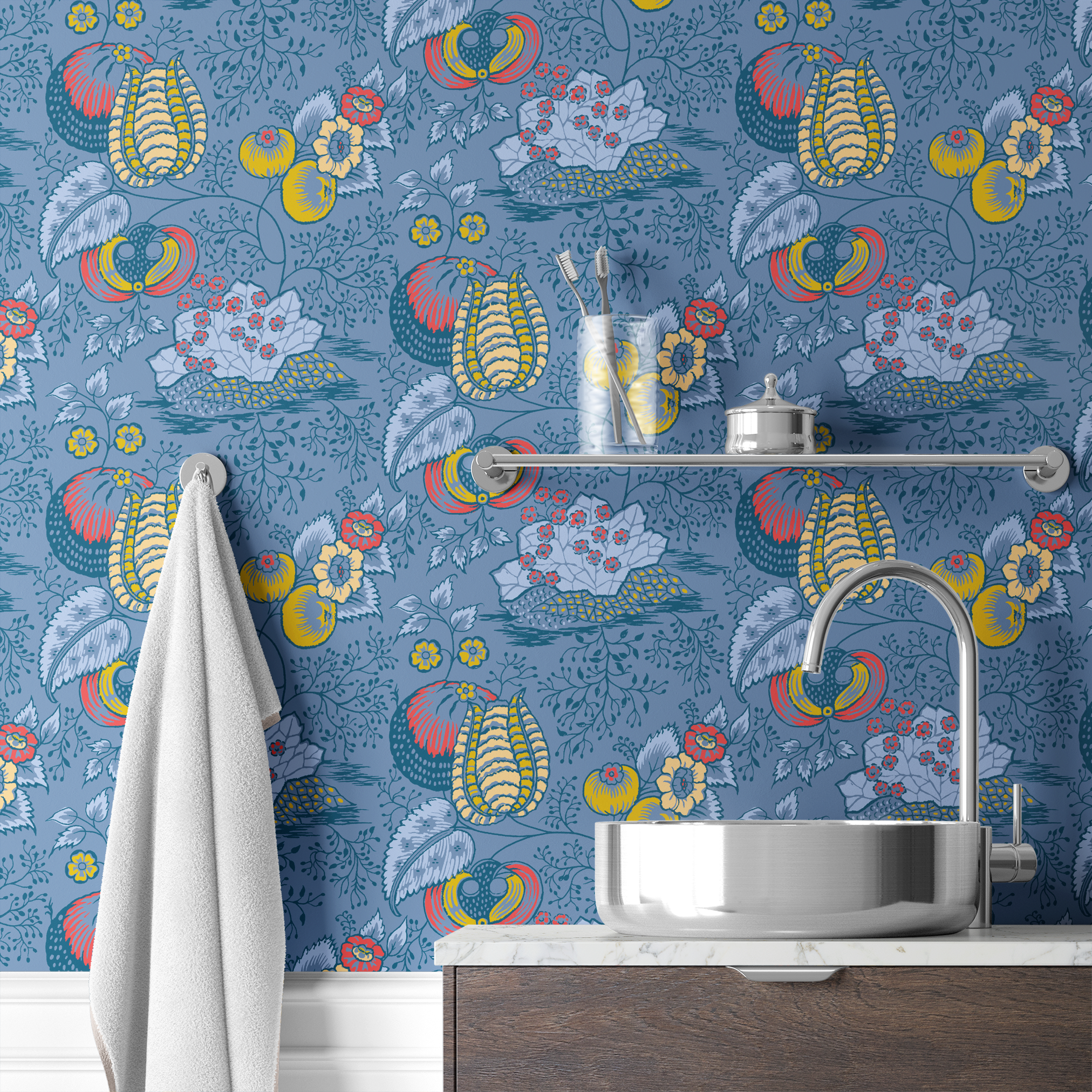  wallpaper bath mockup