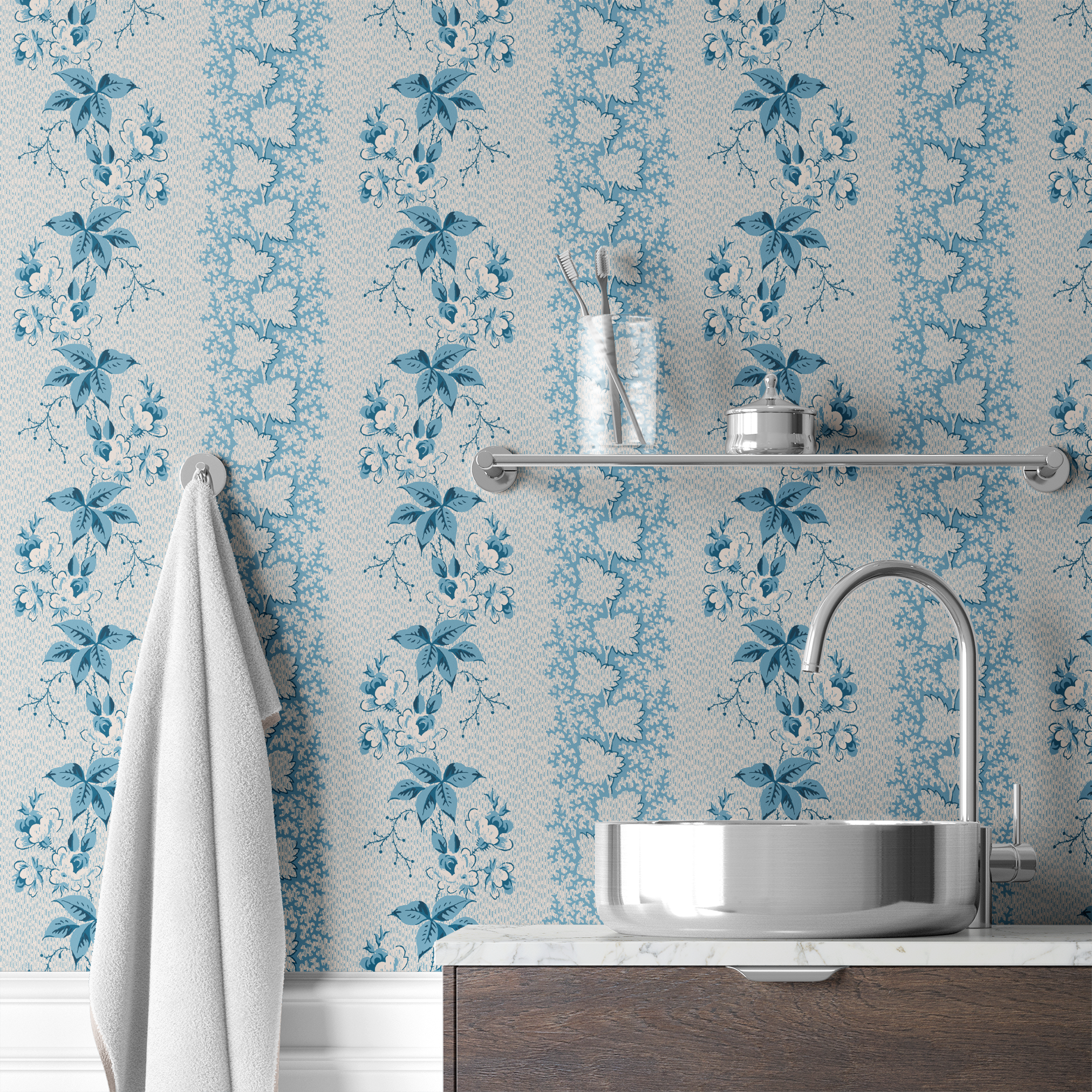  wallpaper bath mockup