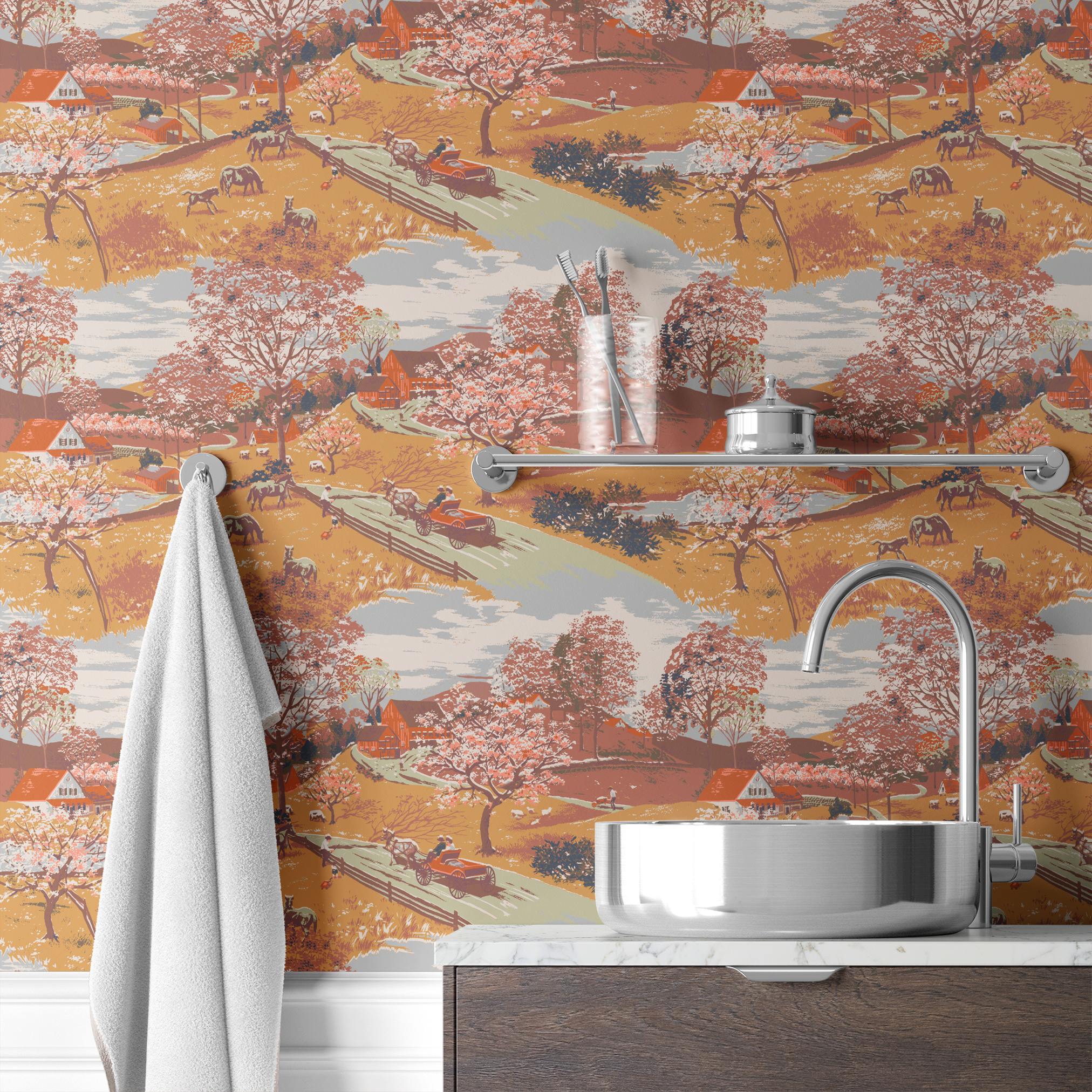  wallpaper bath mockup