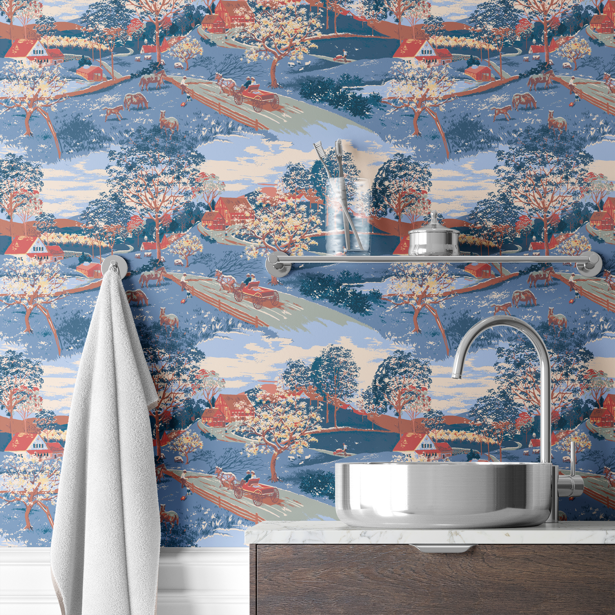  wallpaper bath mockup