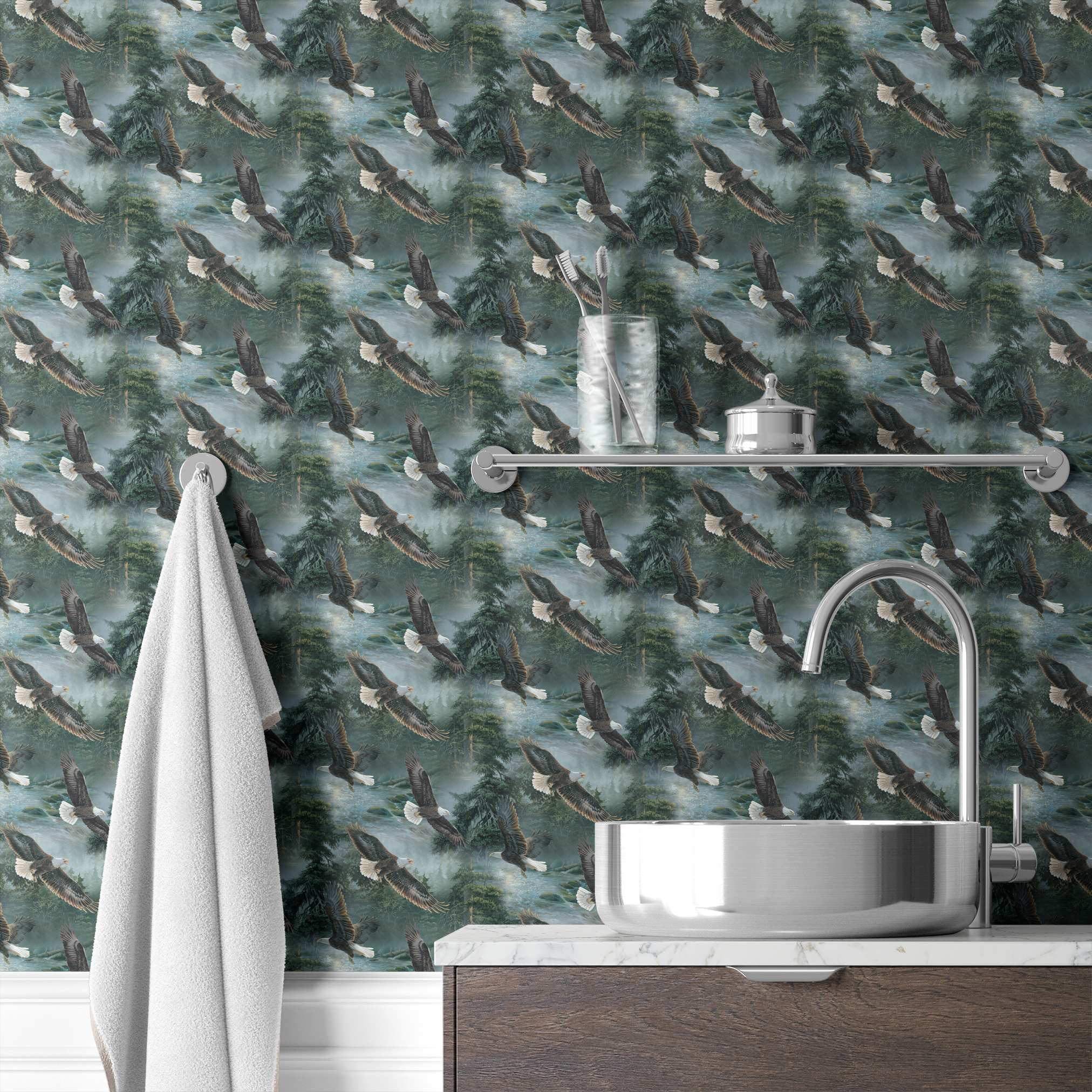  wallpaper bath mockup