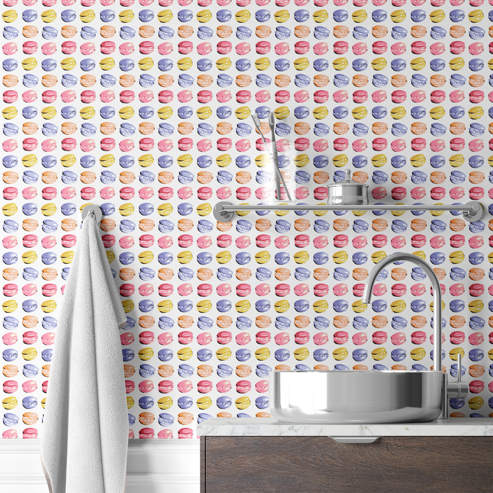  wallpaper bath mockup