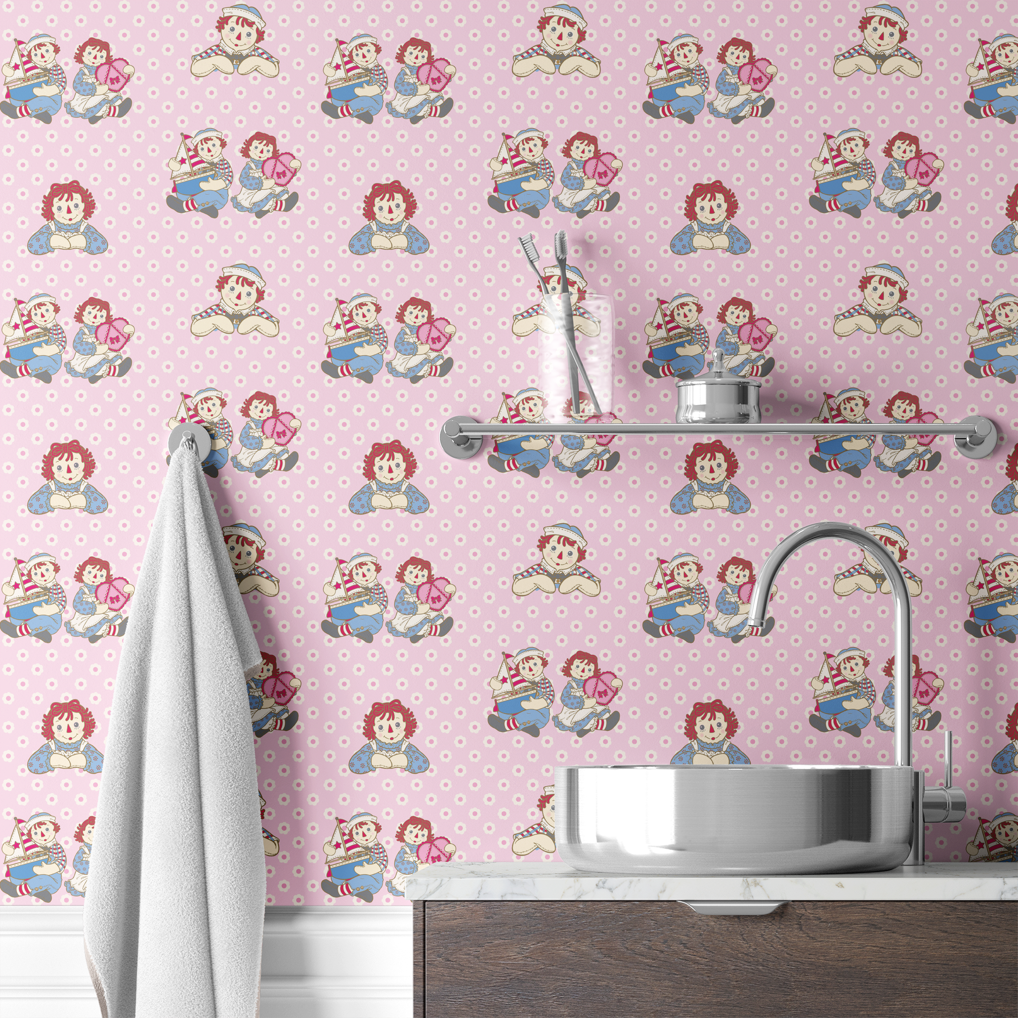  wallpaper bath mockup