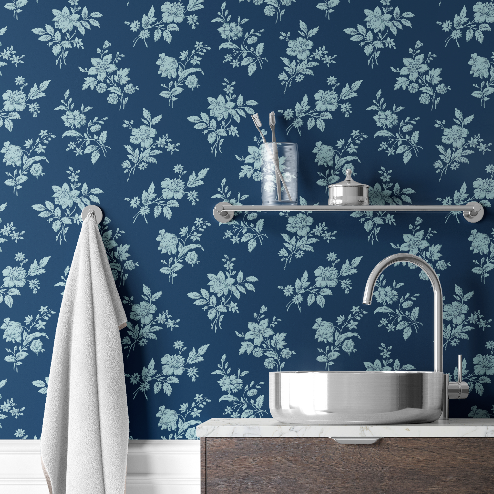  wallpaper bath mockup
