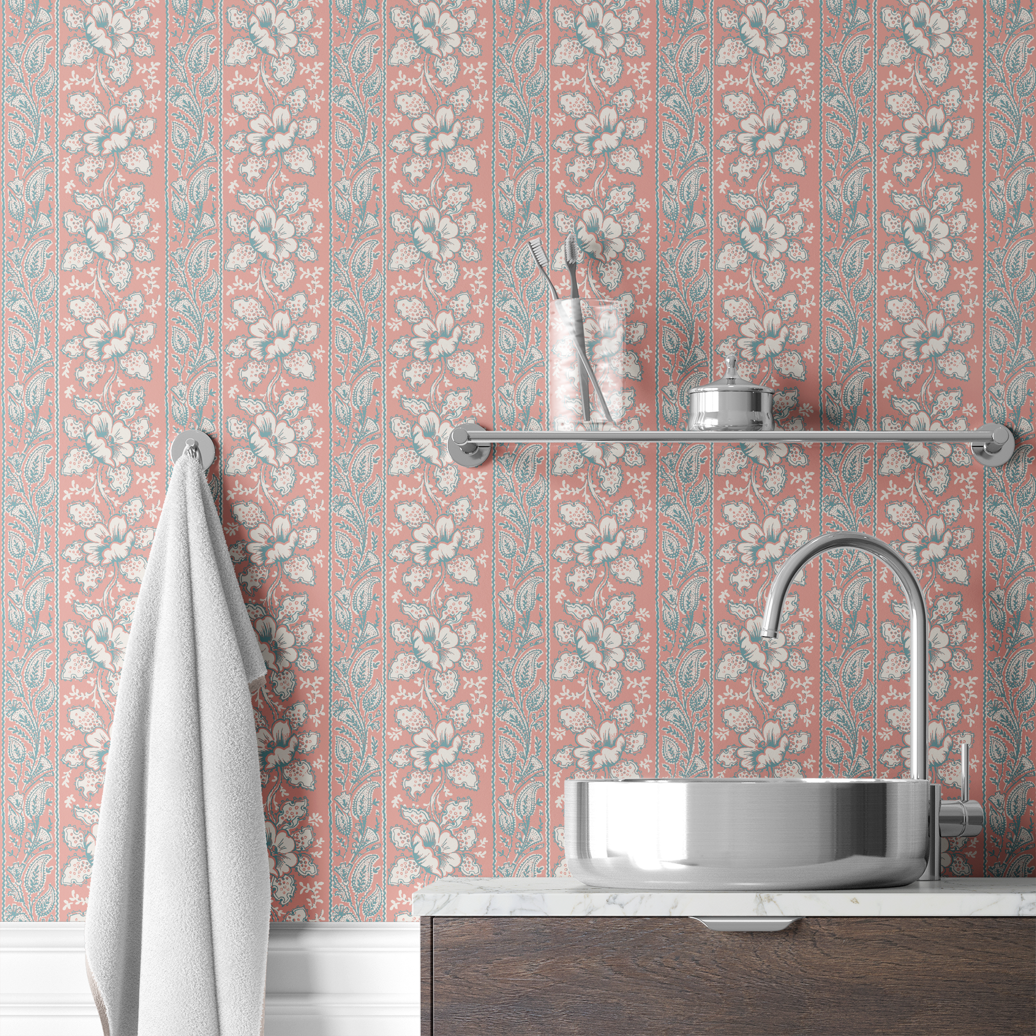  wallpaper bath mockup