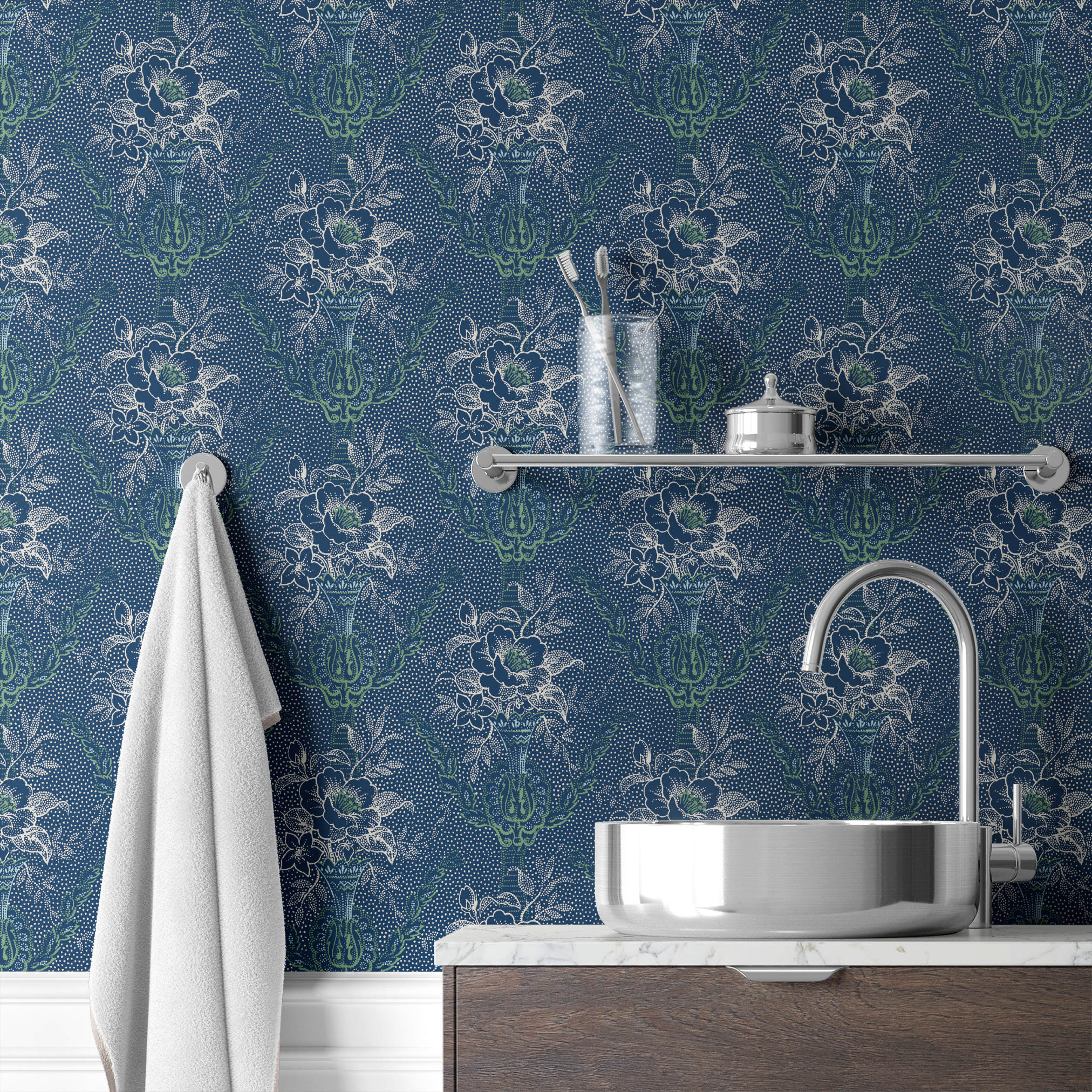  wallpaper bath mockup