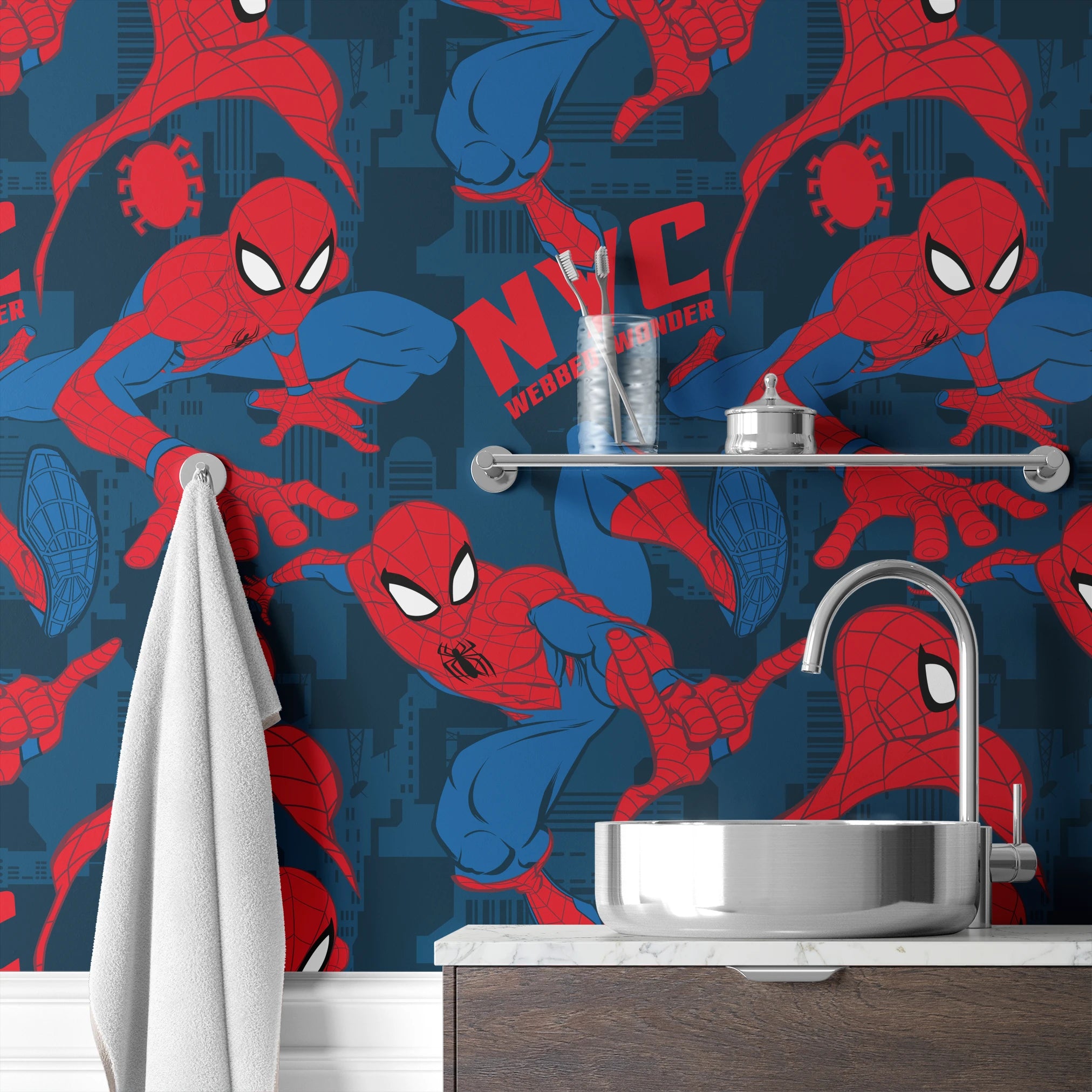  wallpaper bath mockup