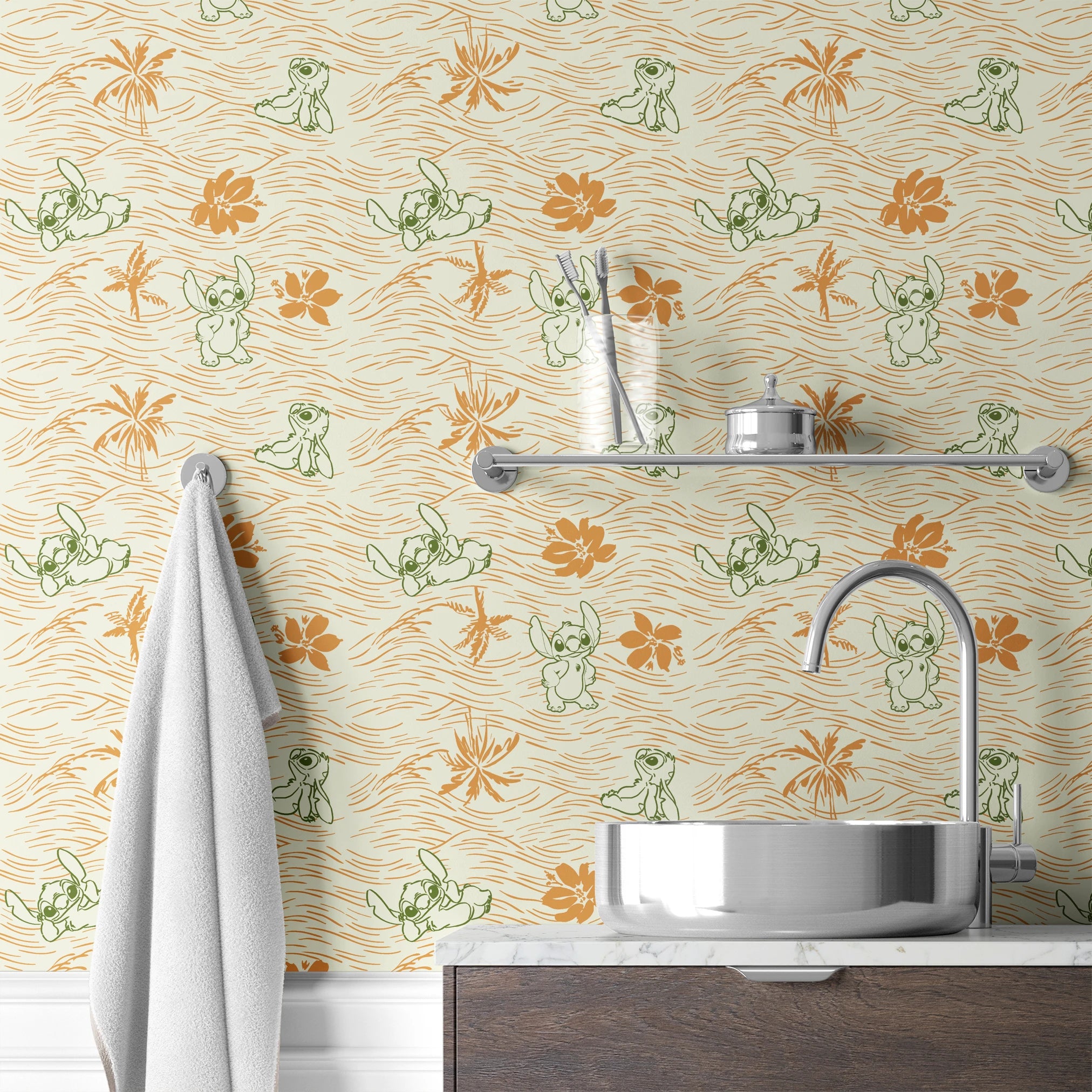  wallpaper bath mockup