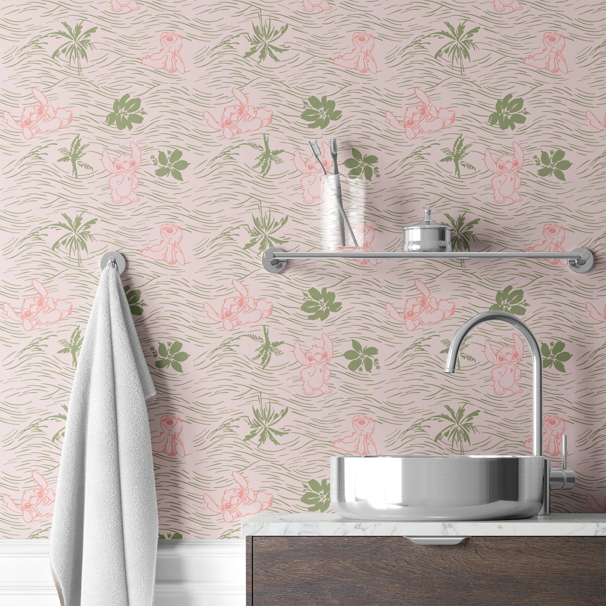 wallpaper bath mockup