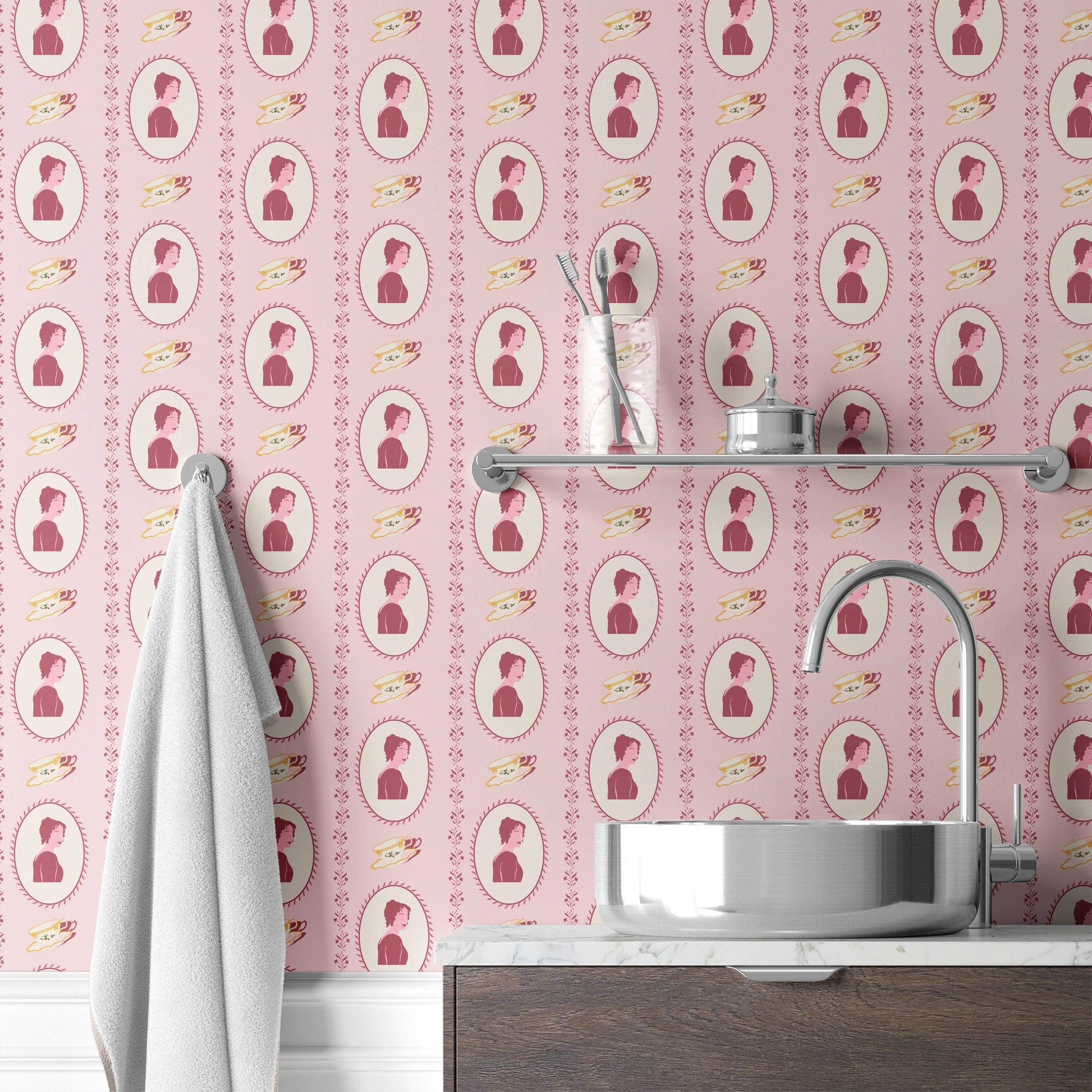  wallpaper bath mockup