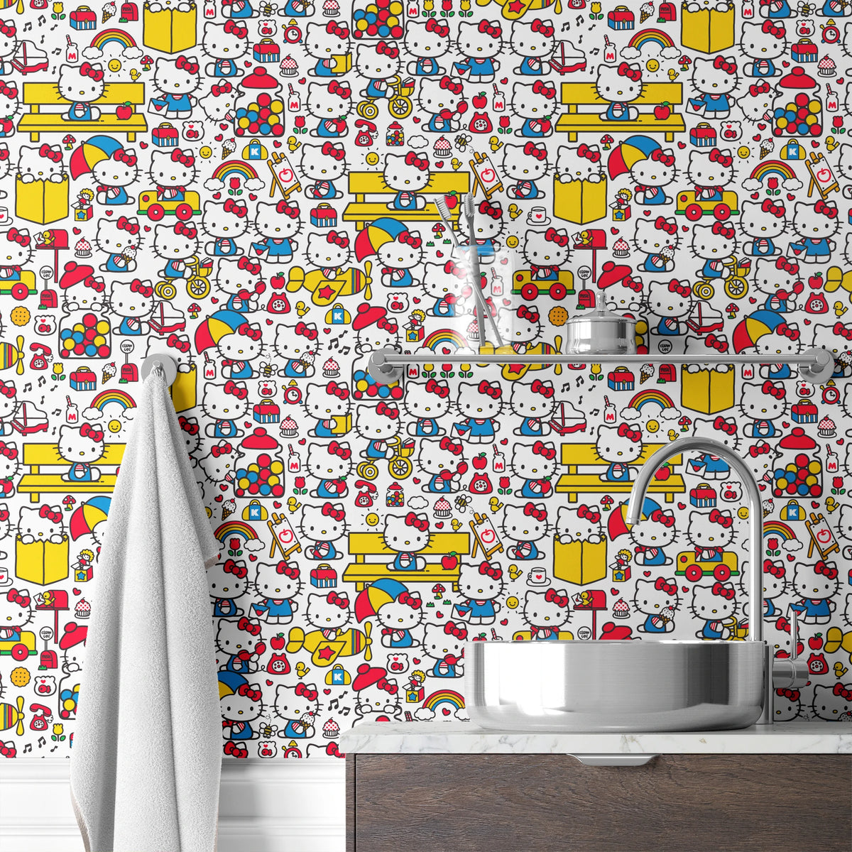 Hello Kitty® Colorful Activities Wallpaper