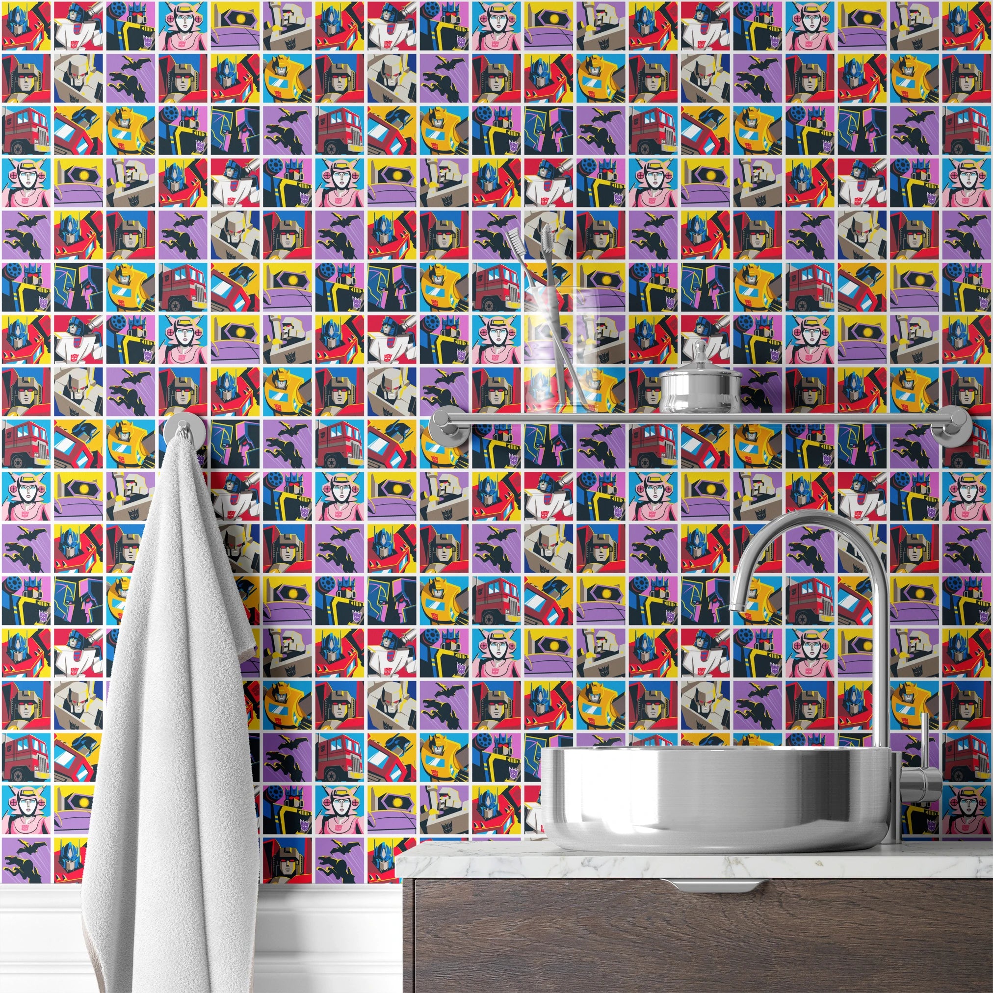 Hasbro Transformers Artist Grid Blocks  Wallpaper