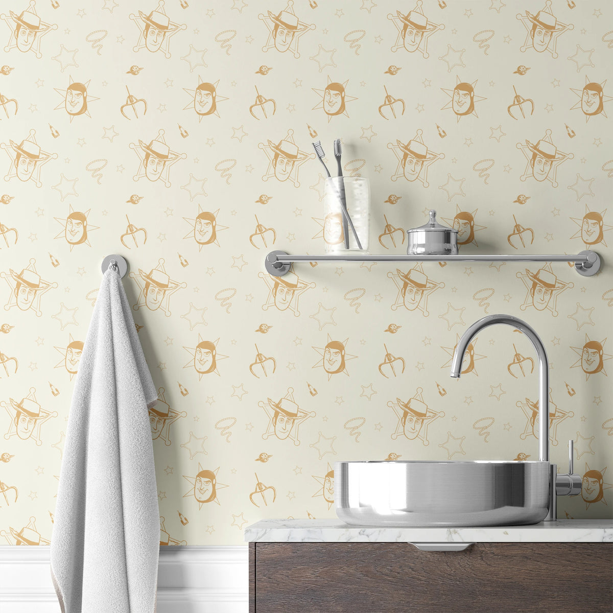 Disney and Pixar Toy Story Infinity on Yellow Wallpaper