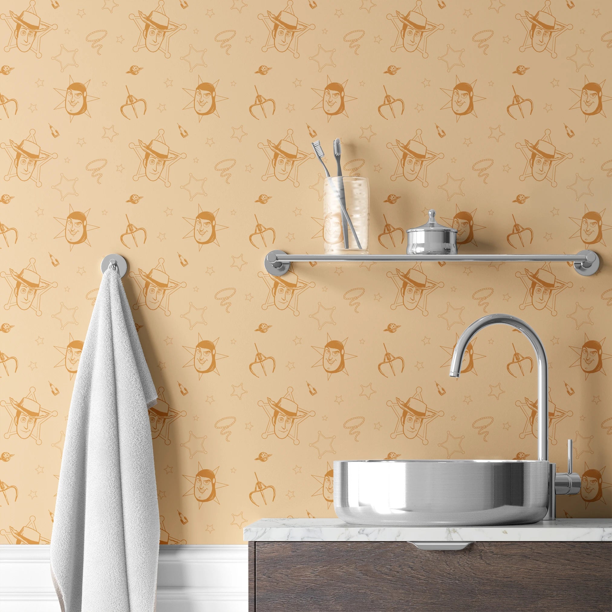 Disney and Pixar Toy Story Infinity on Orange Wallpaper
