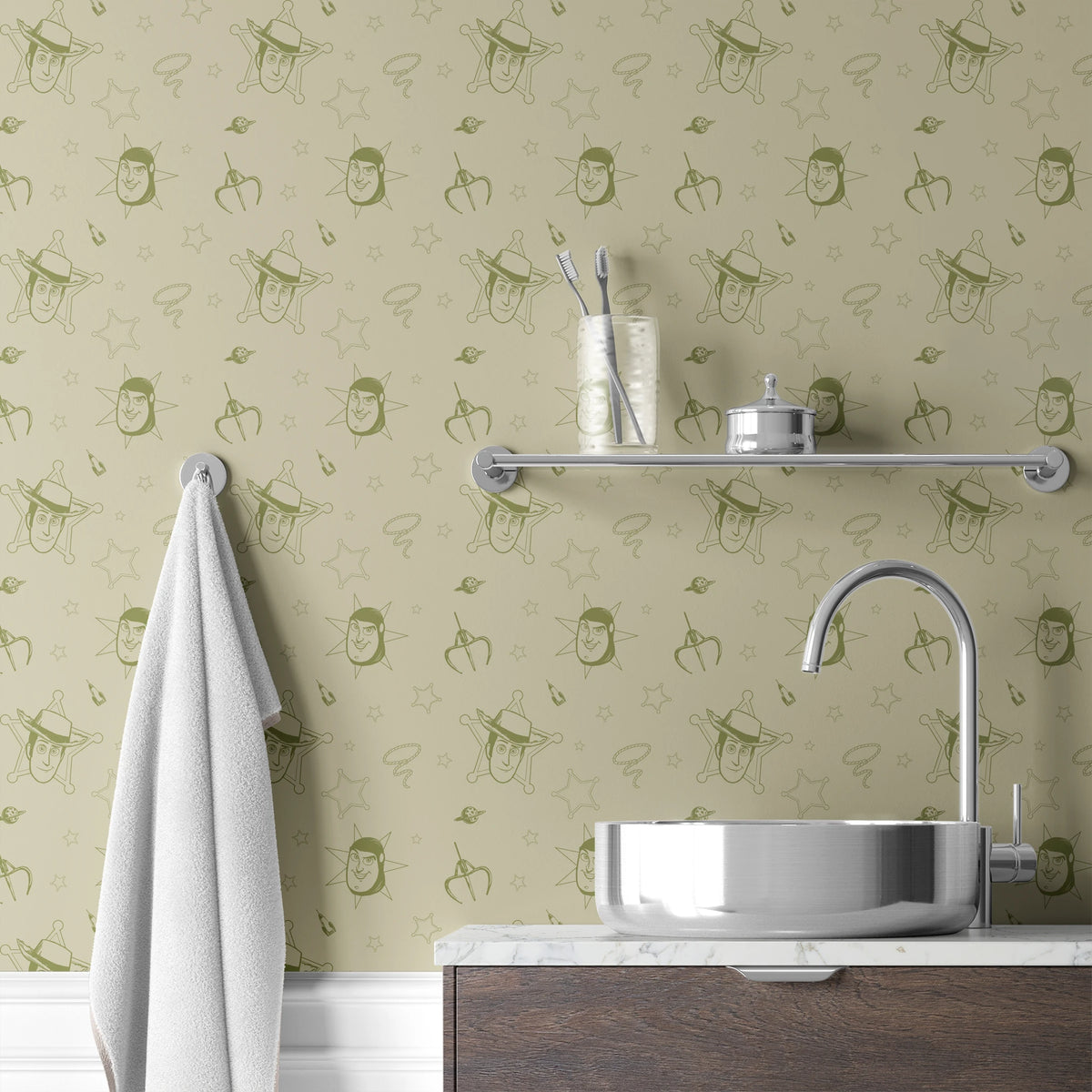 Disney and Pixar Toy Story Infinity on Green Wallpaper
