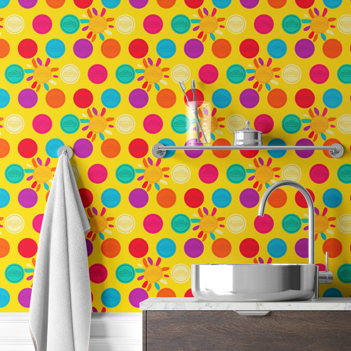 Hasbro Play-Doh Bright Multicolor Suns Wallpaper