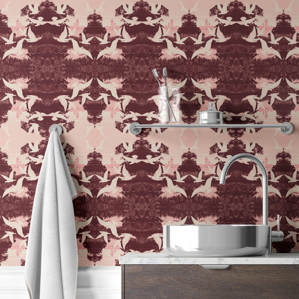 Aberdeenshire on Oxblood Wallpaper