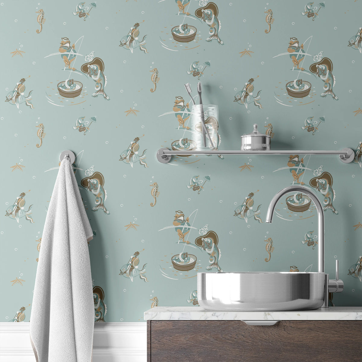 Dvina on Mineral Wallpaper
