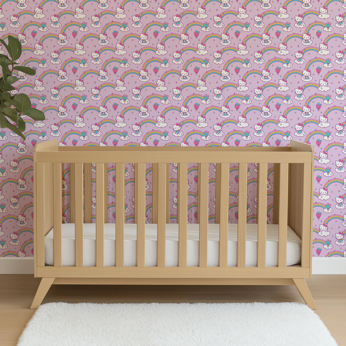 Hello Kitty® Rainbows & Clouds Wallpaper