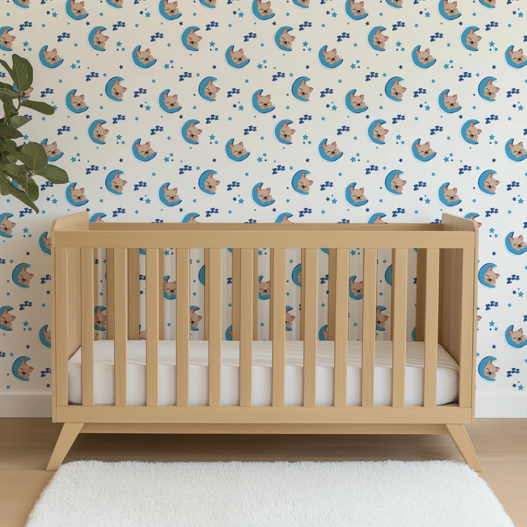 Hasbro Littliest Pet Shop Frenchie Snooze on White Wallpaper