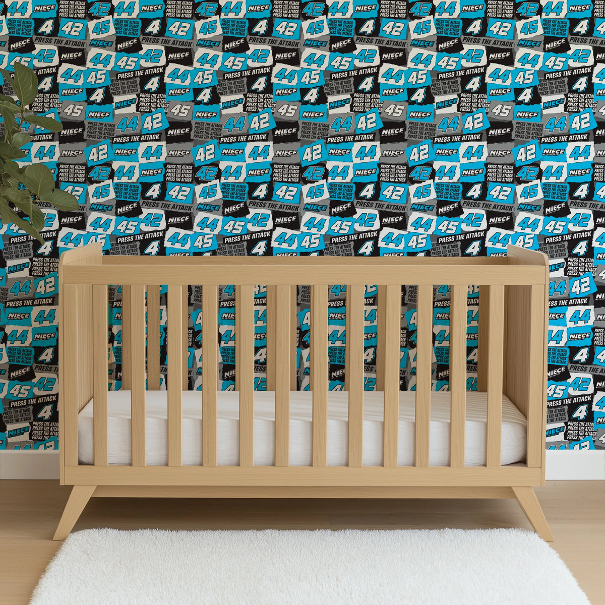 Niece Motorsports Press the Attack Logo Patchwork Wallpaper