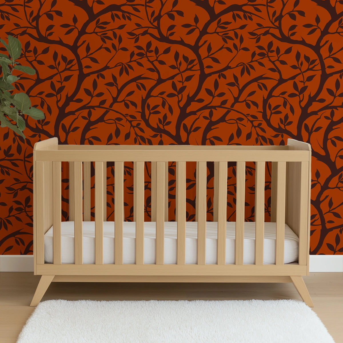 Winding Willow on Spiced Wallpaper