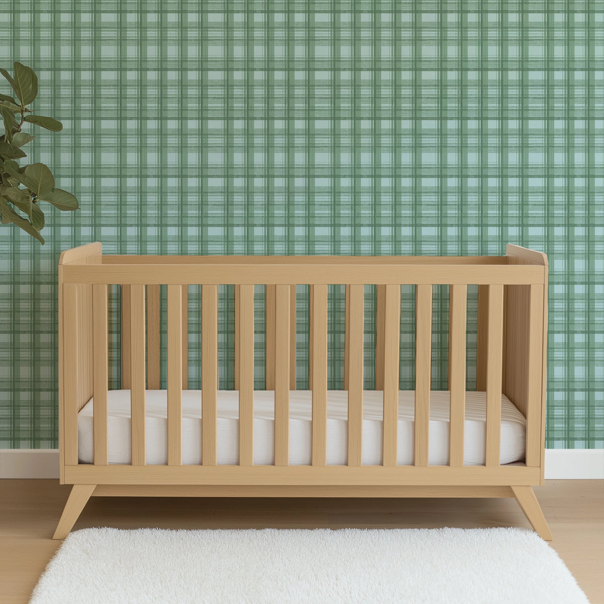 Saturday Evening Post  Christmas Plaid on Evergreen Wallpaper