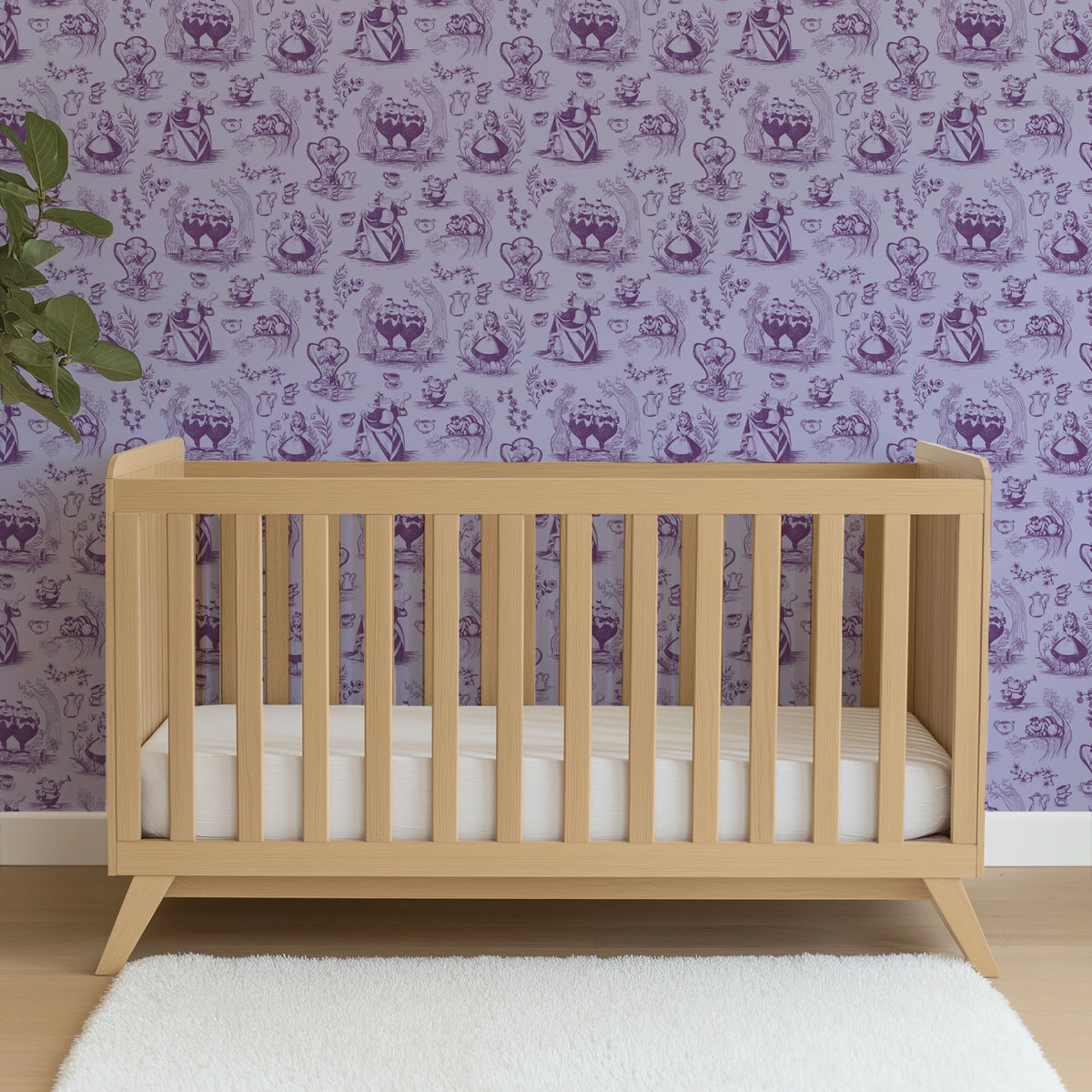 Disney Alice in Wonderland  Curiouser and Curiouser on Purple Wallpaper
