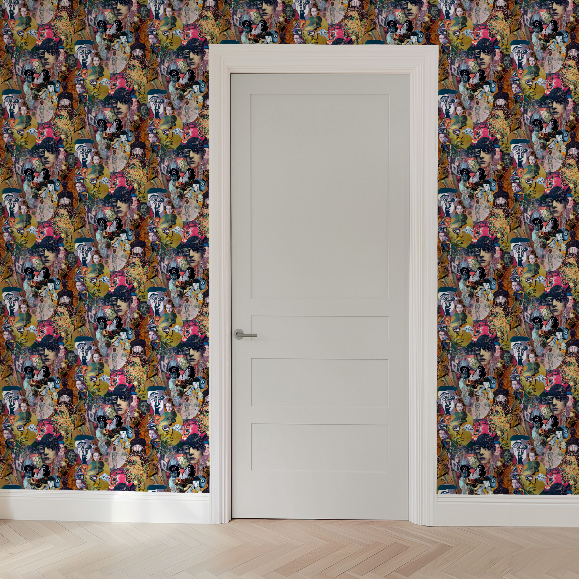 wallpaper door mockup