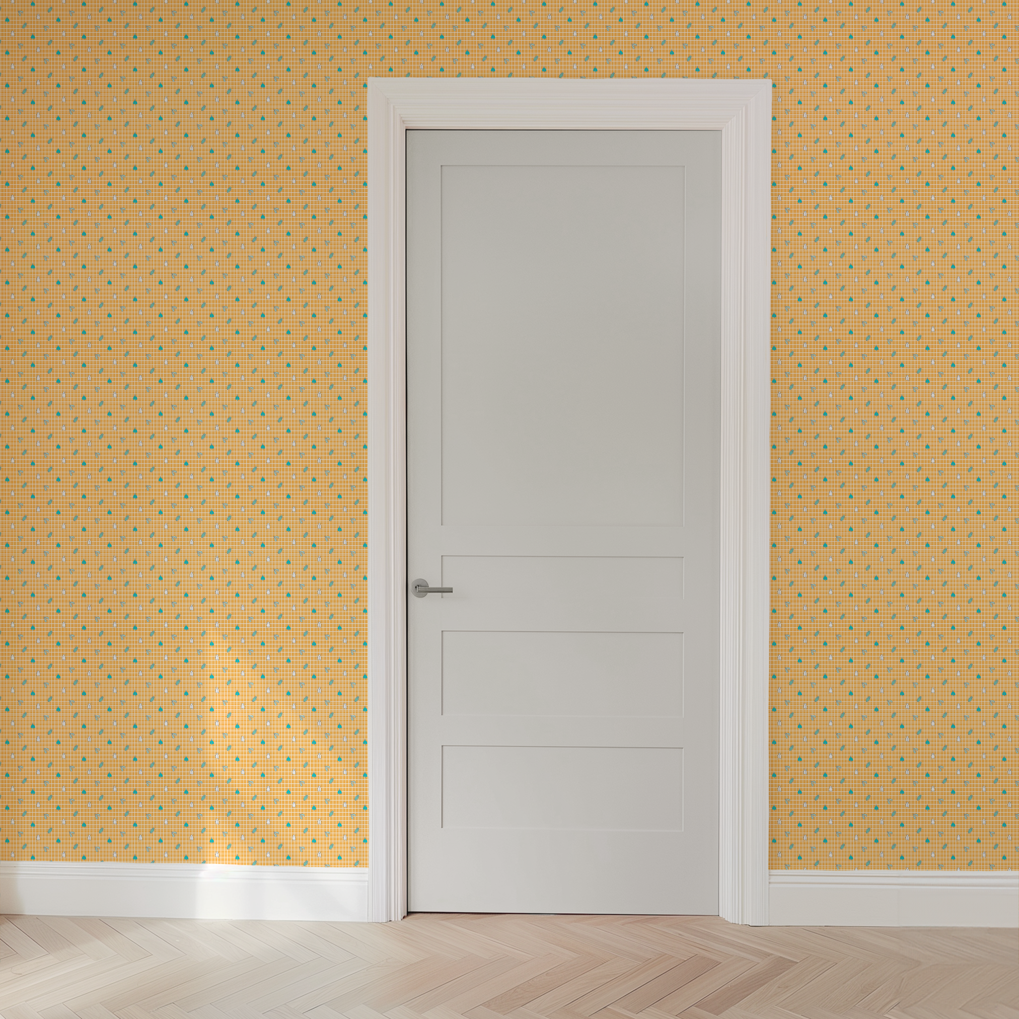 wallpaper door mockup