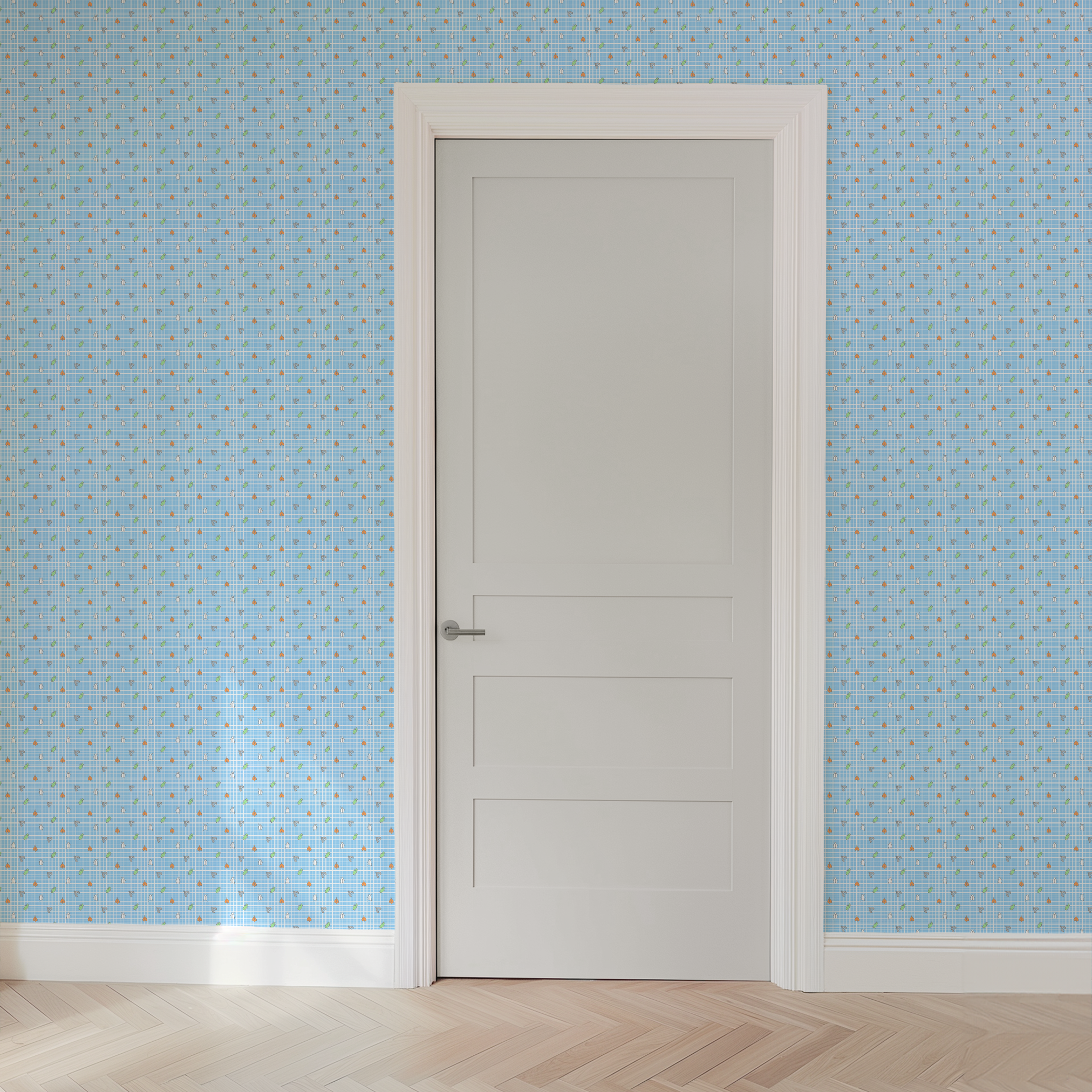  wallpaper door mockup