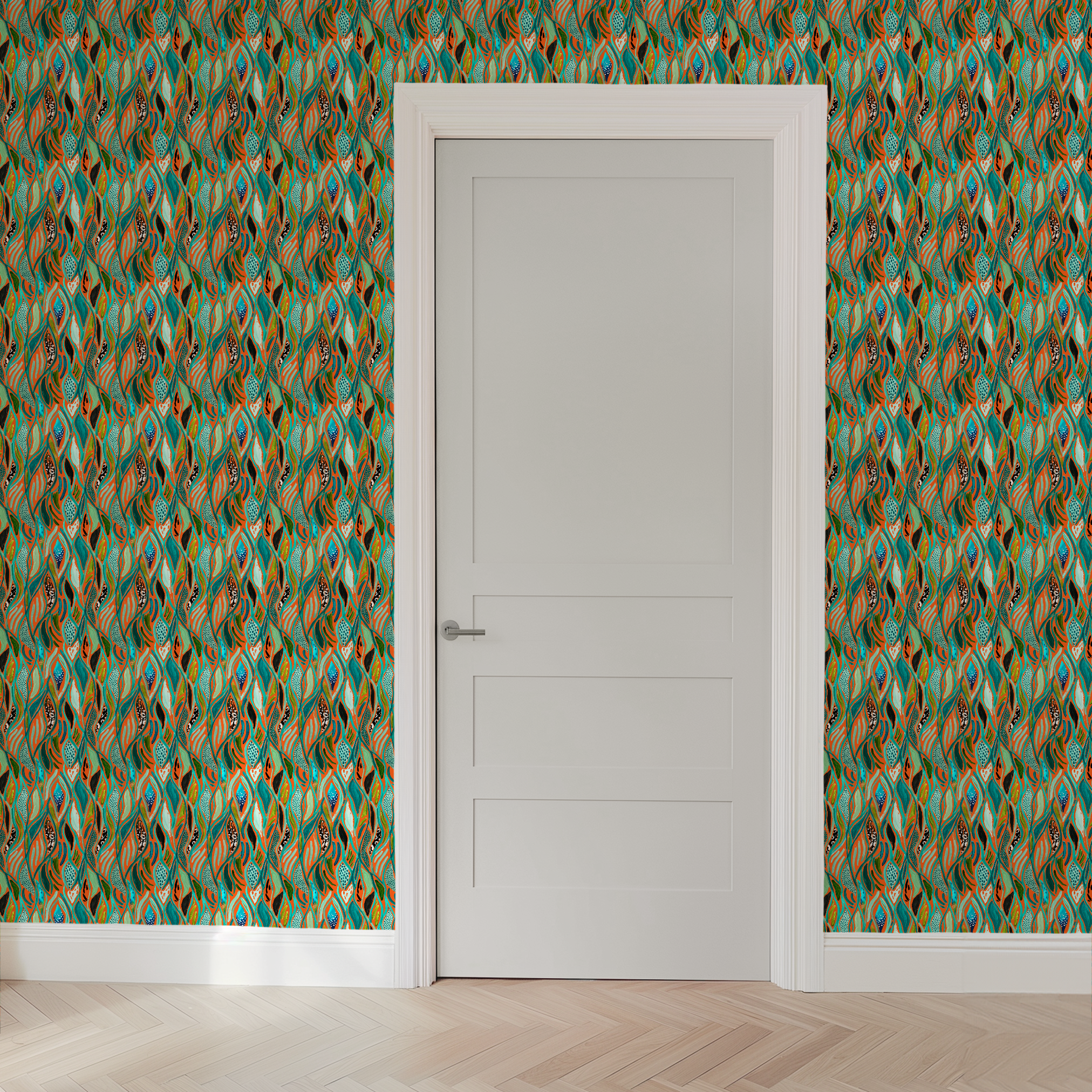  wallpaper door mockup