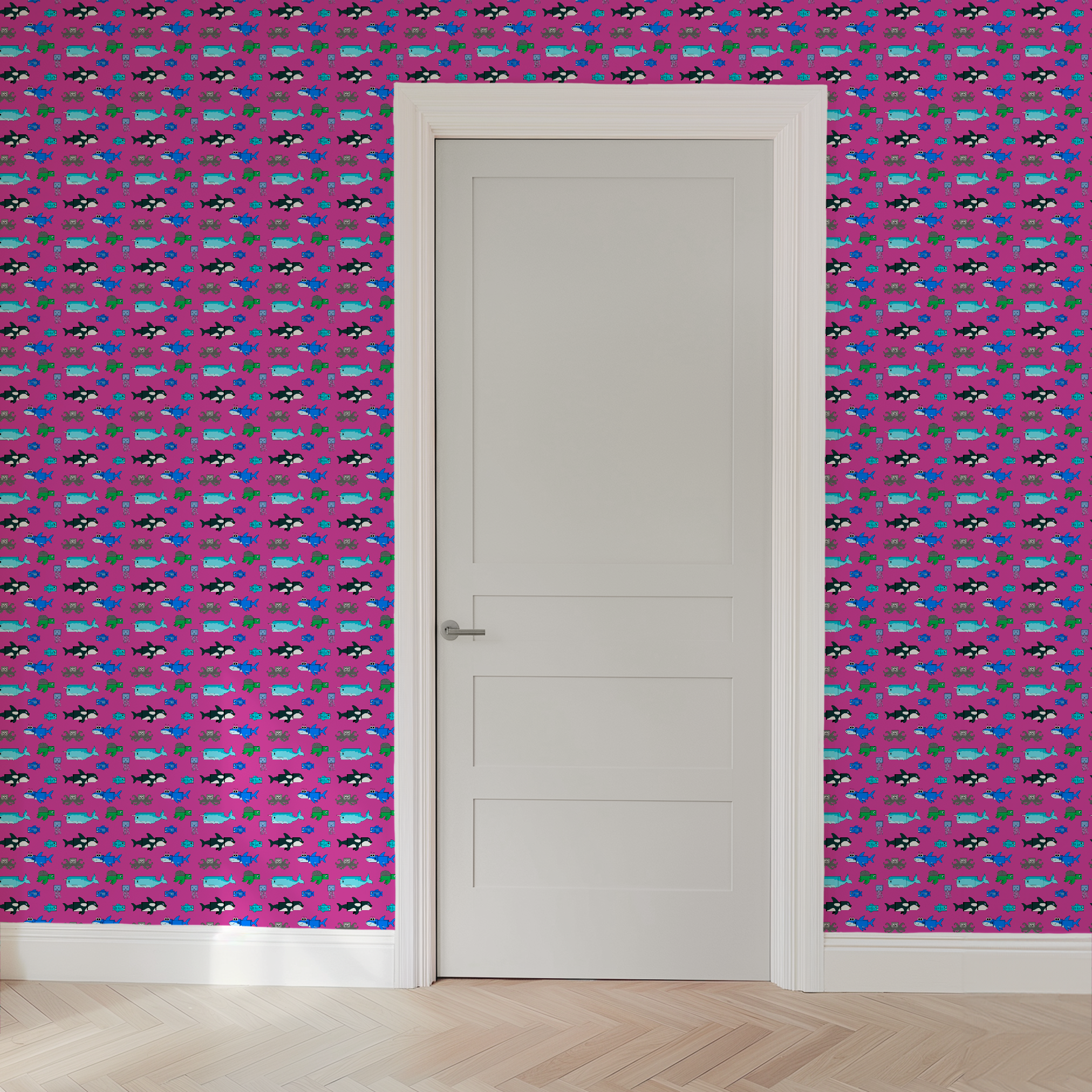  wallpaper door mockup