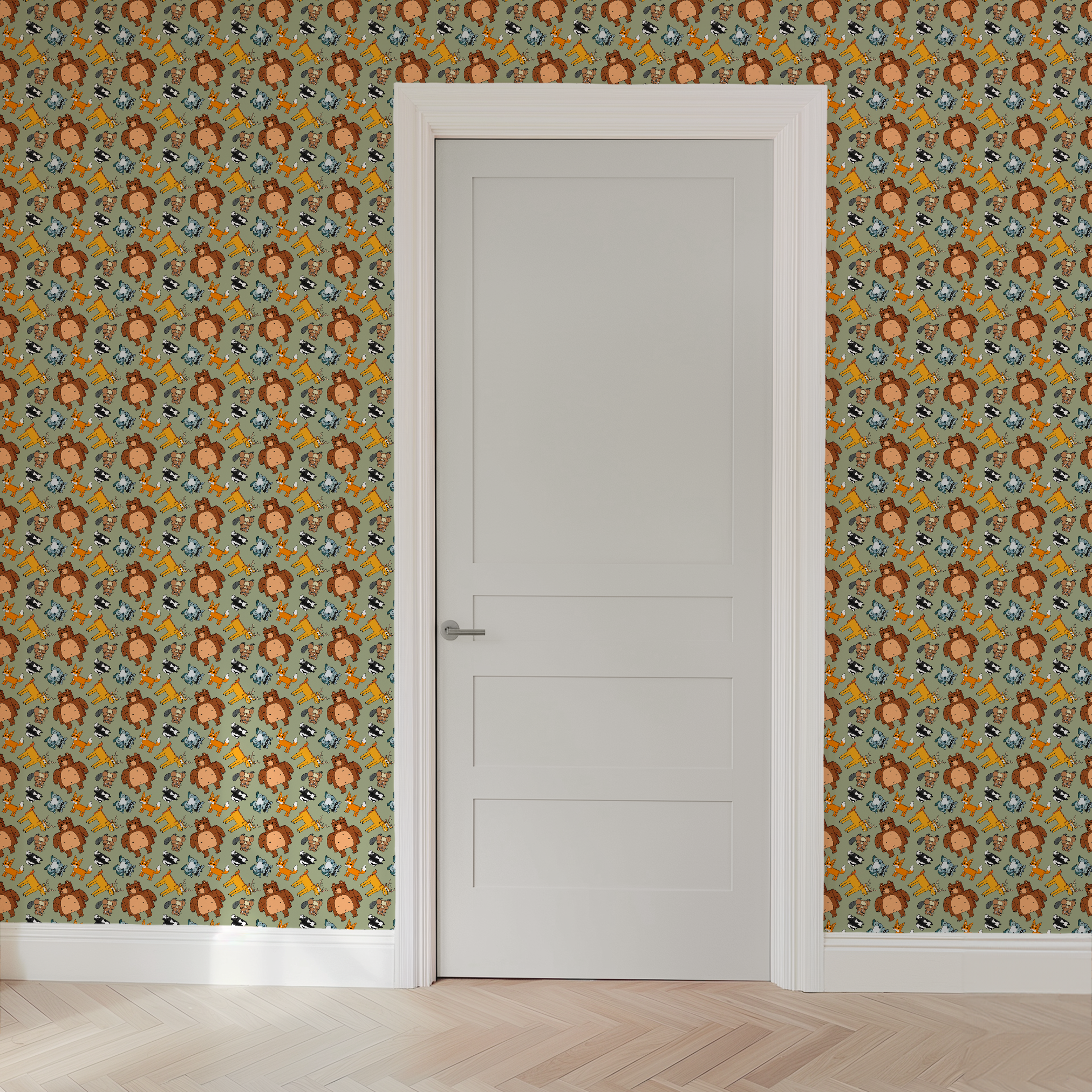  wallpaper door mockup