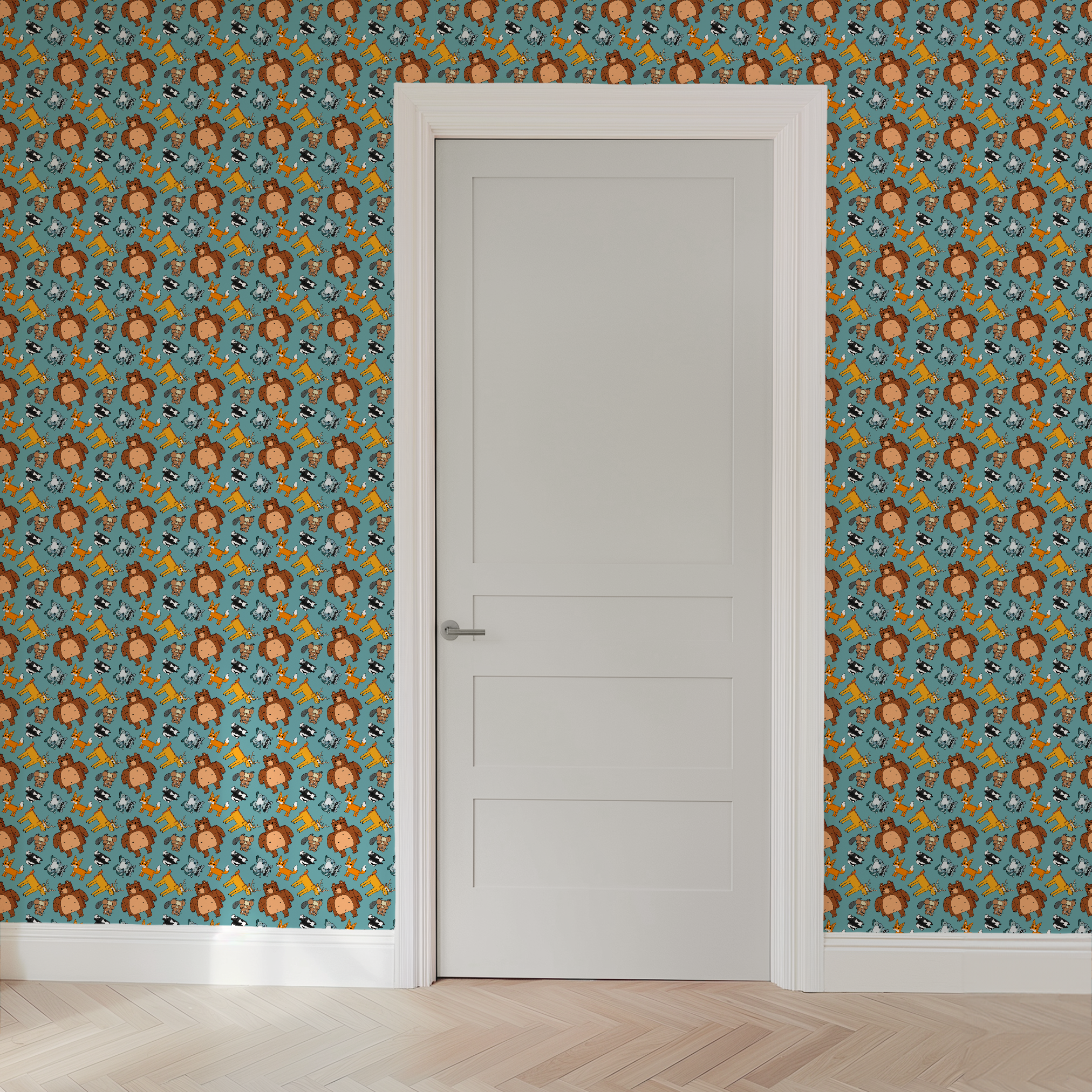  wallpaper door mockup