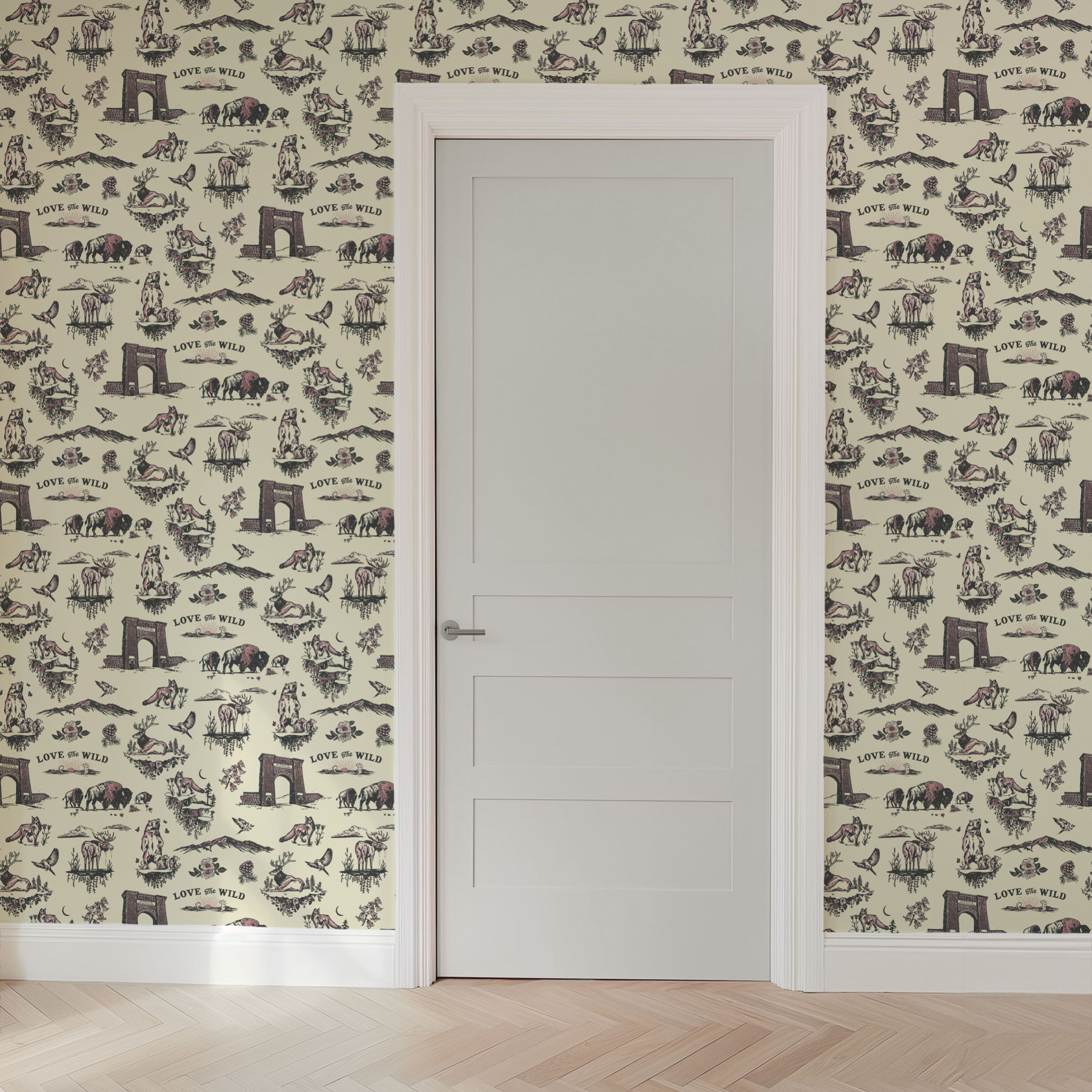 wallpaper door mockup