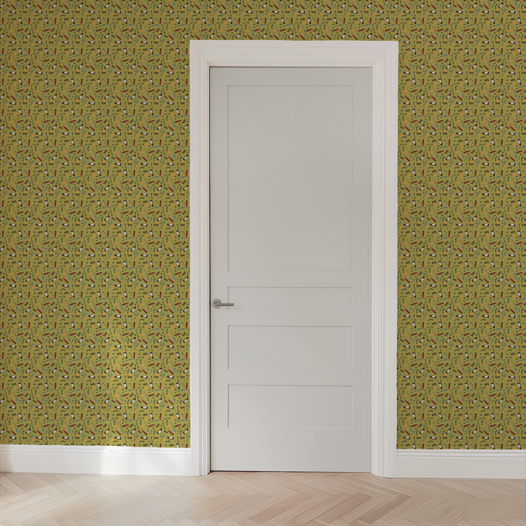  wallpaper door mockup