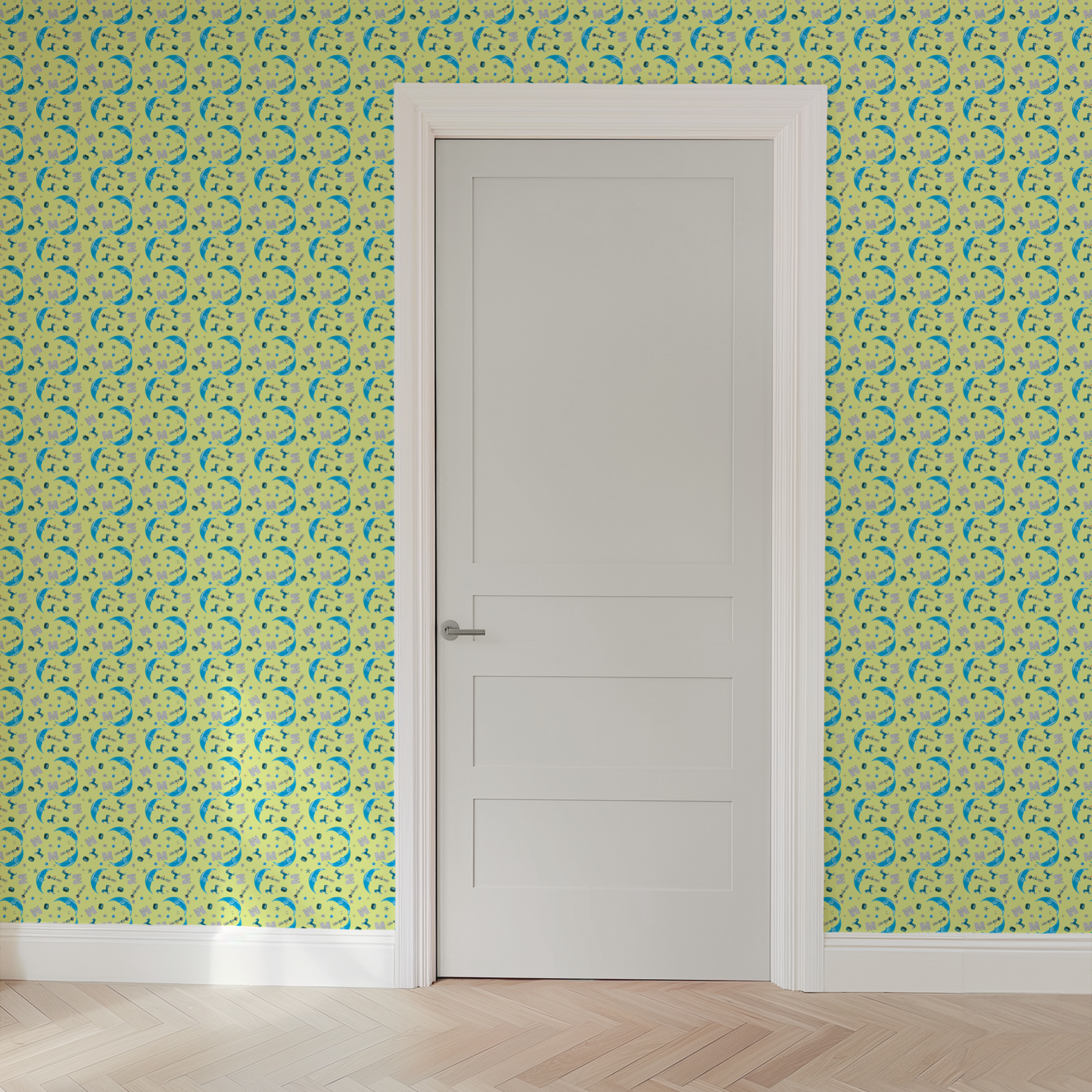  wallpaper door mockup