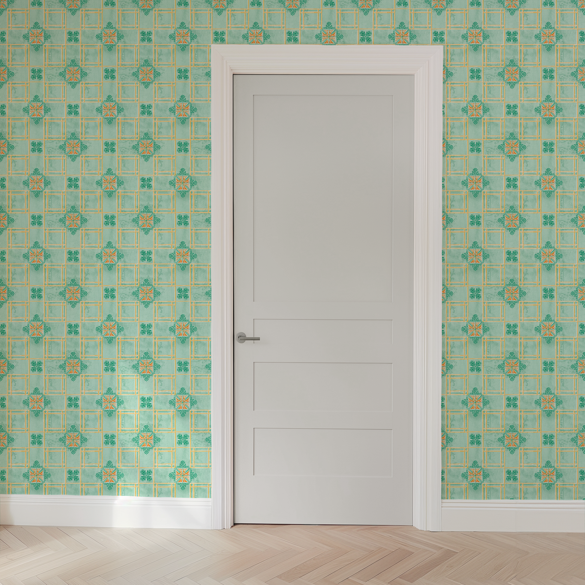  wallpaper door mockup