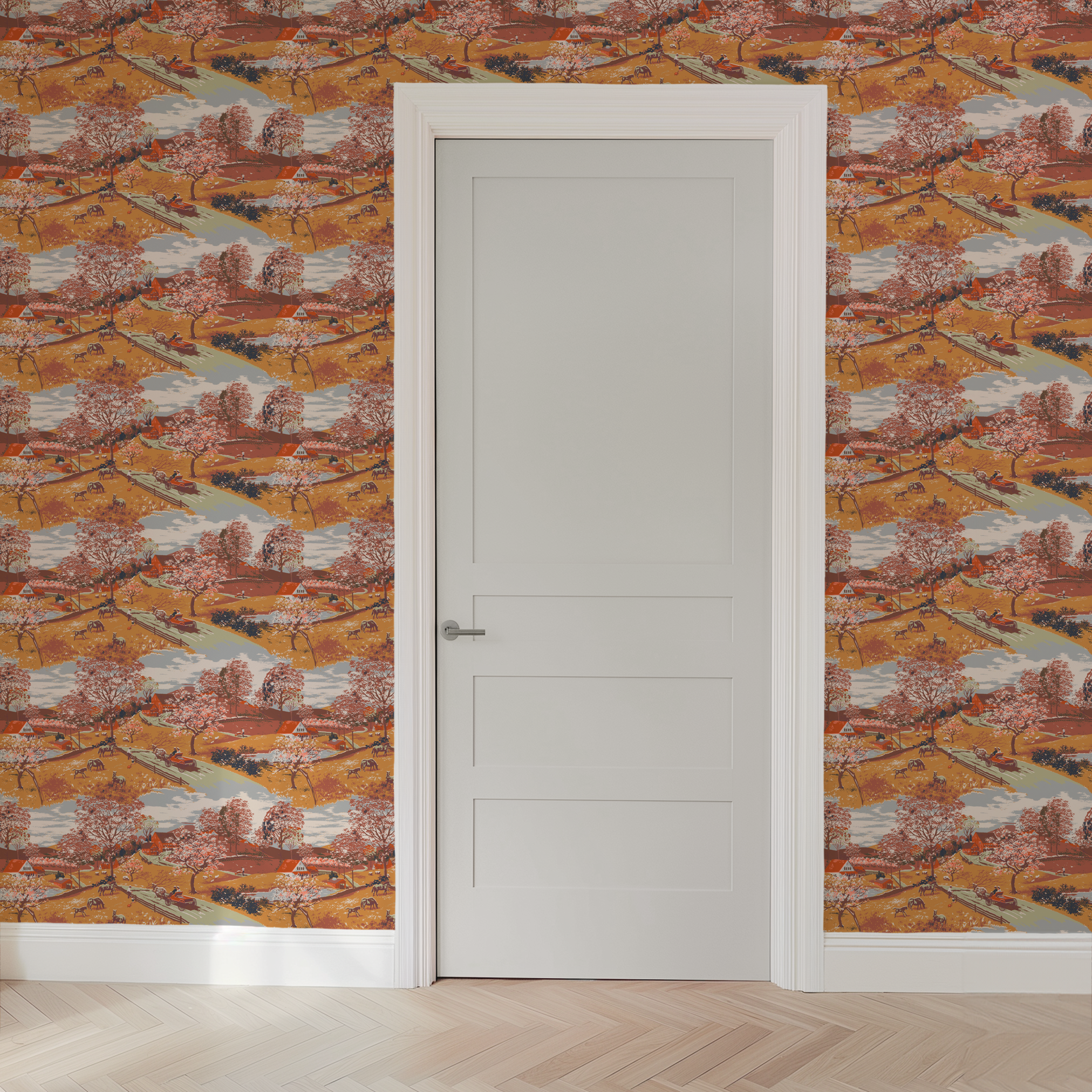  wallpaper door mockup