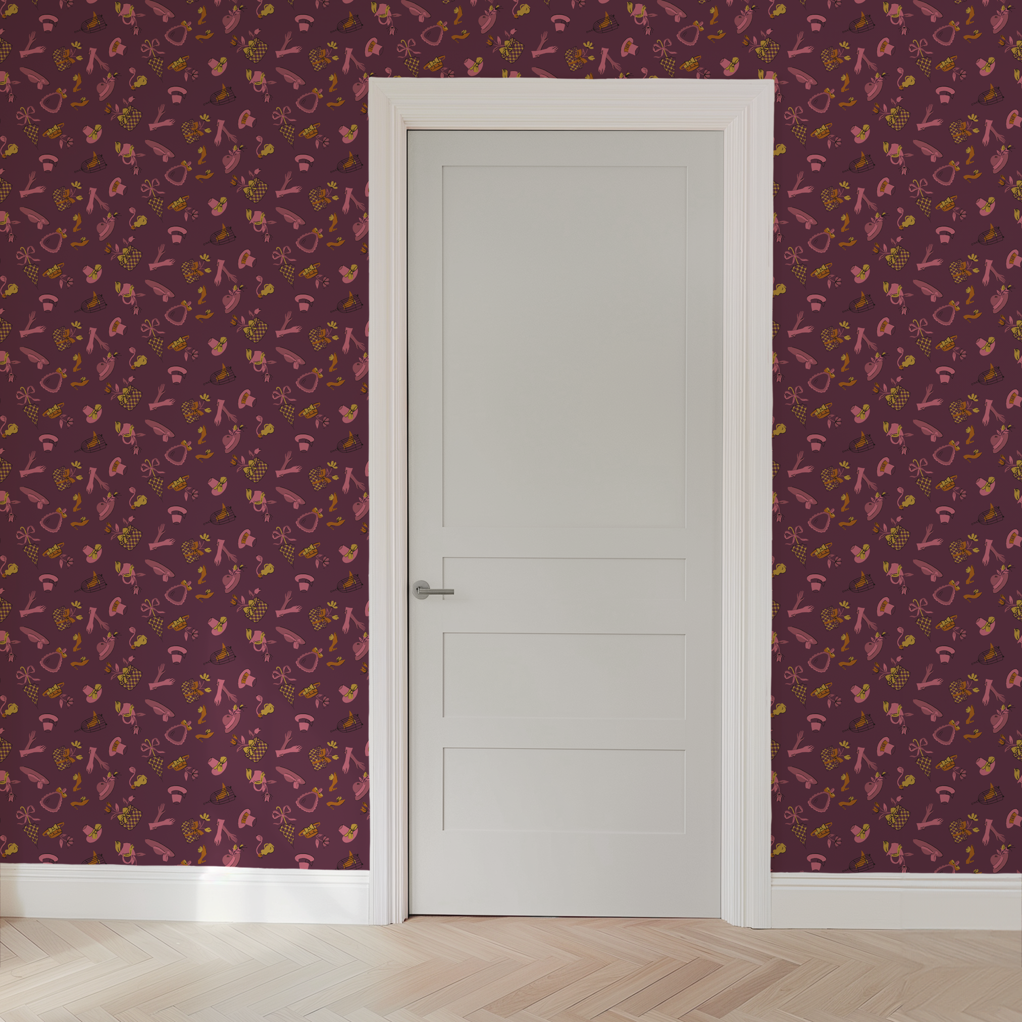  wallpaper door mockup