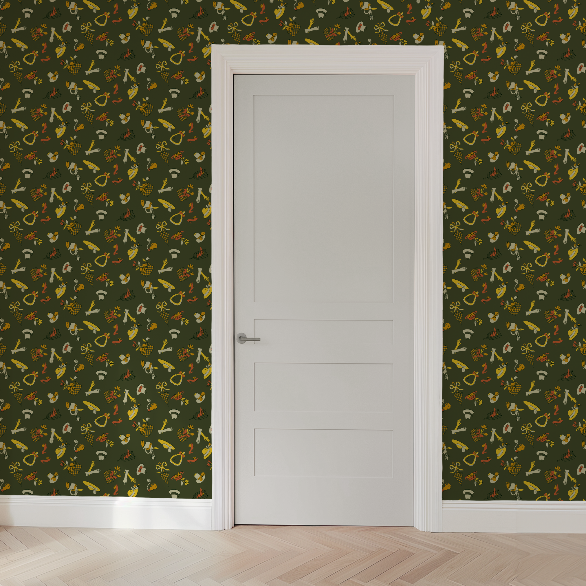  wallpaper door mockup
