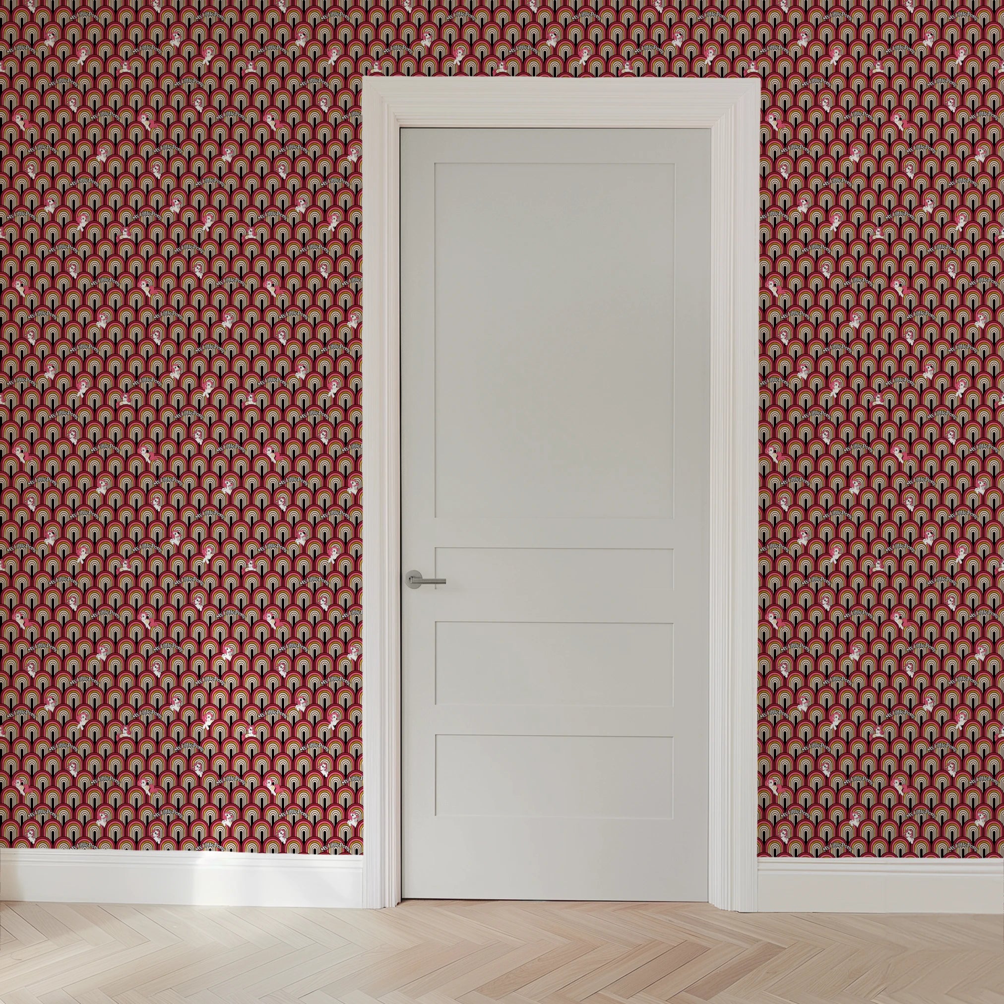 Hasbro My Little Pony Glitter Arches on Pink Wallpaper