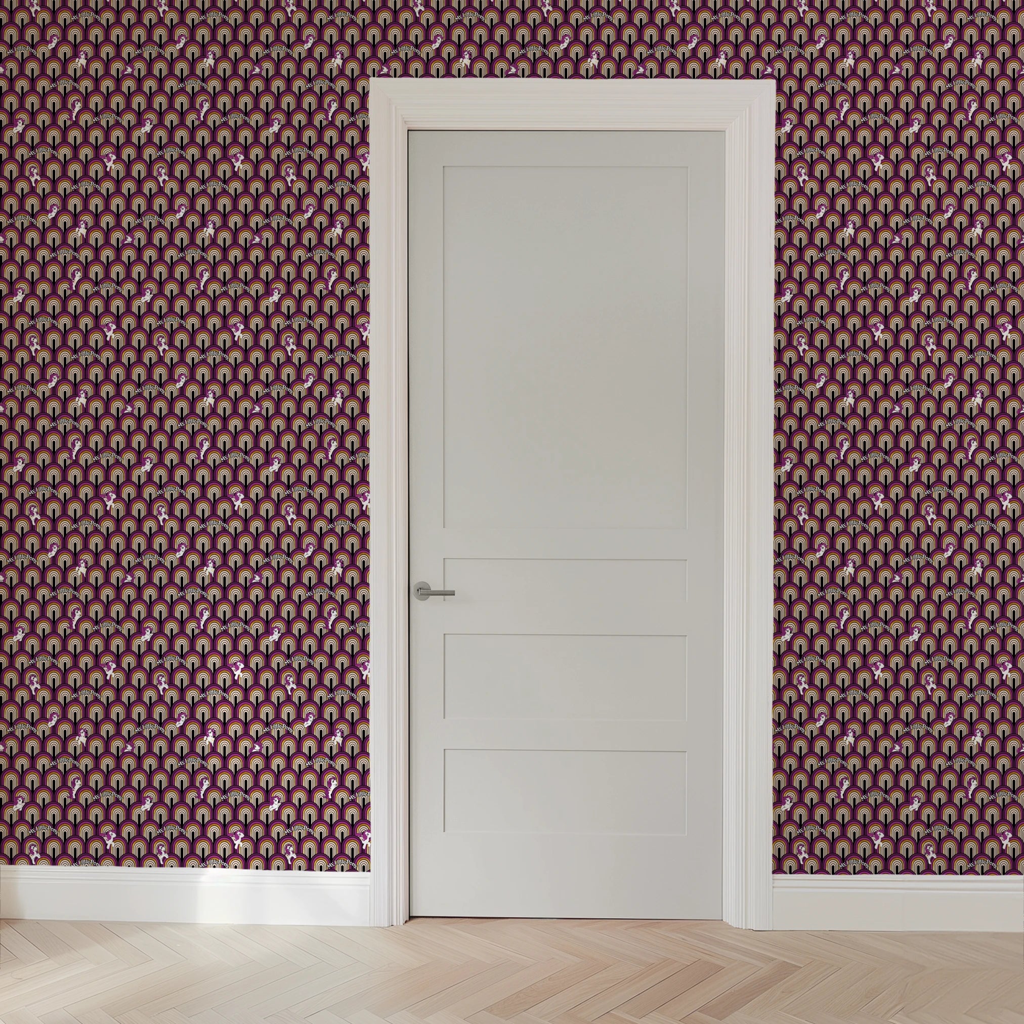 Hasbro My Little Pony Glitter Arches on Purple Wallpaper