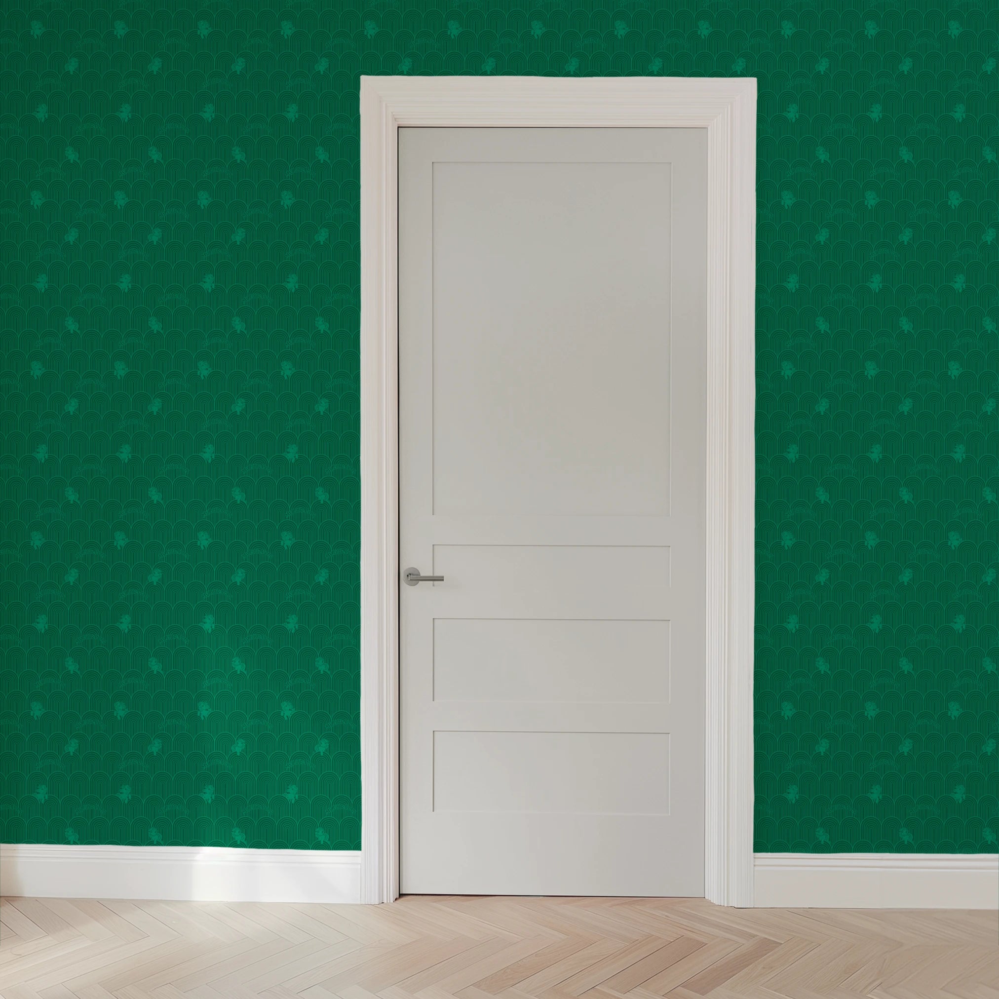 Hasbro My Little Pony Solid Arches on Green Wallpaper