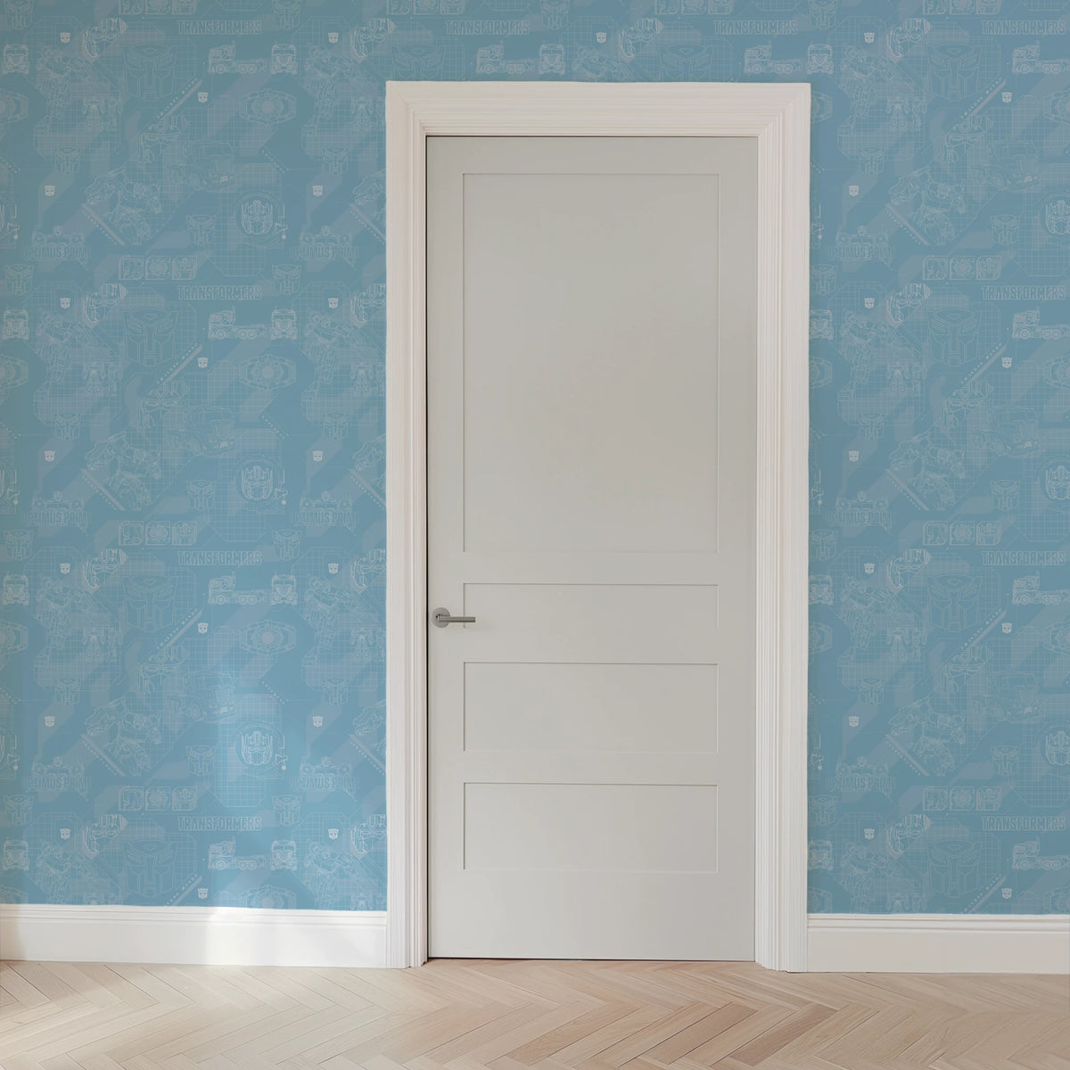 Hasbro Transformers Optimus Prime Graphics on Blue Wallpaper