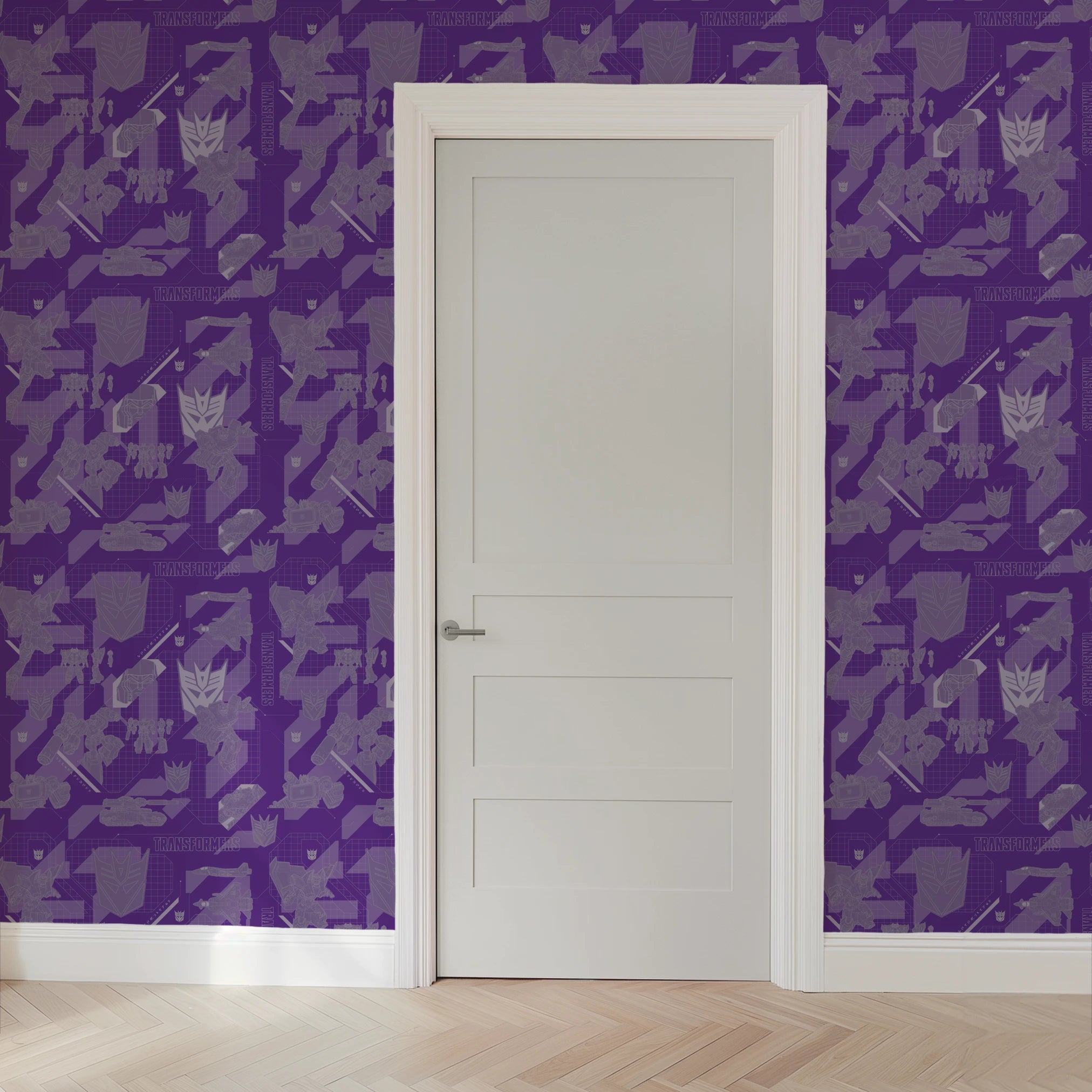 Hasbro Transformers Decepticons Graphics on Purple Wallpaper