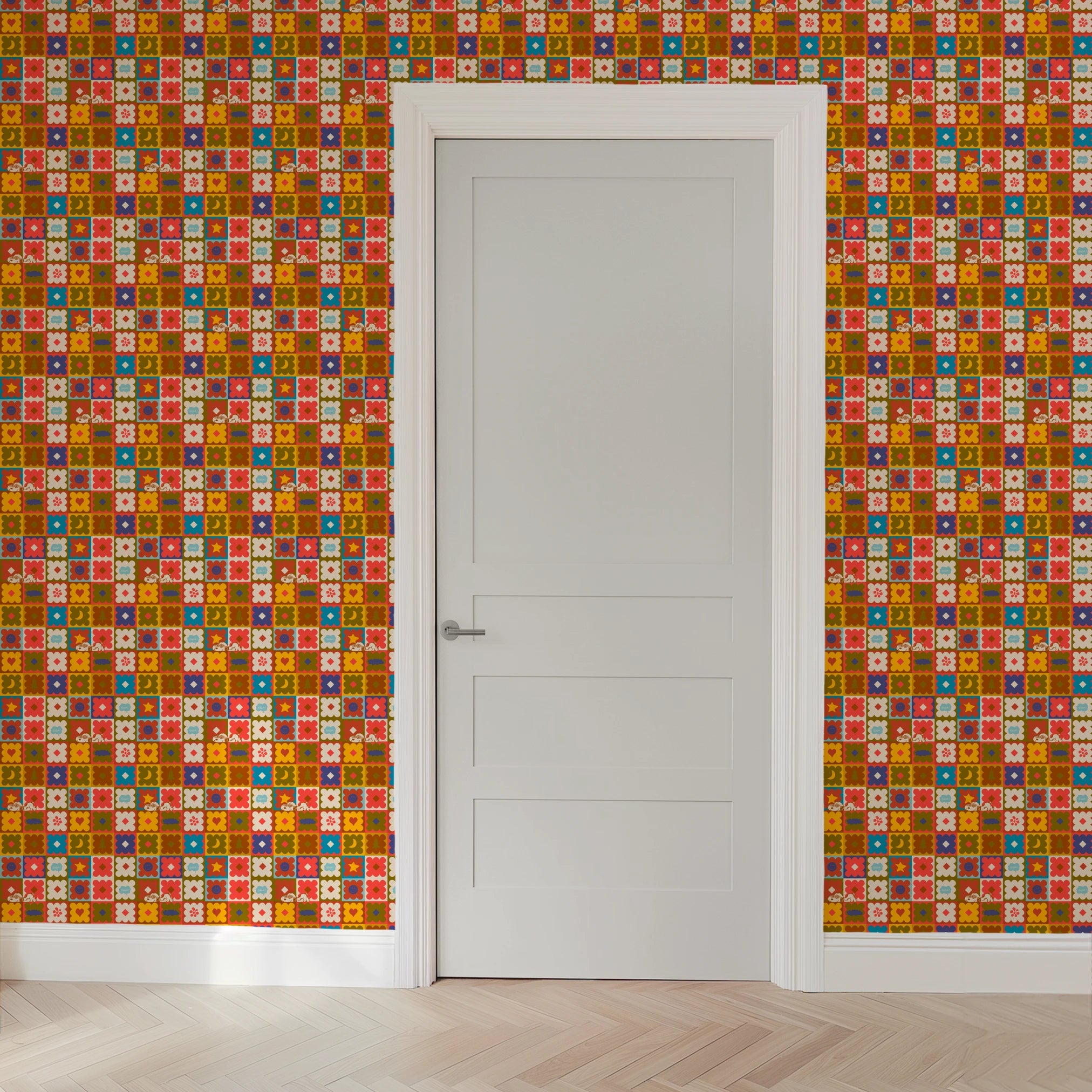  wallpaper door mockup
