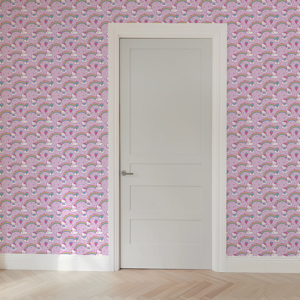 Hello Kitty® Rainbows & Clouds Wallpaper