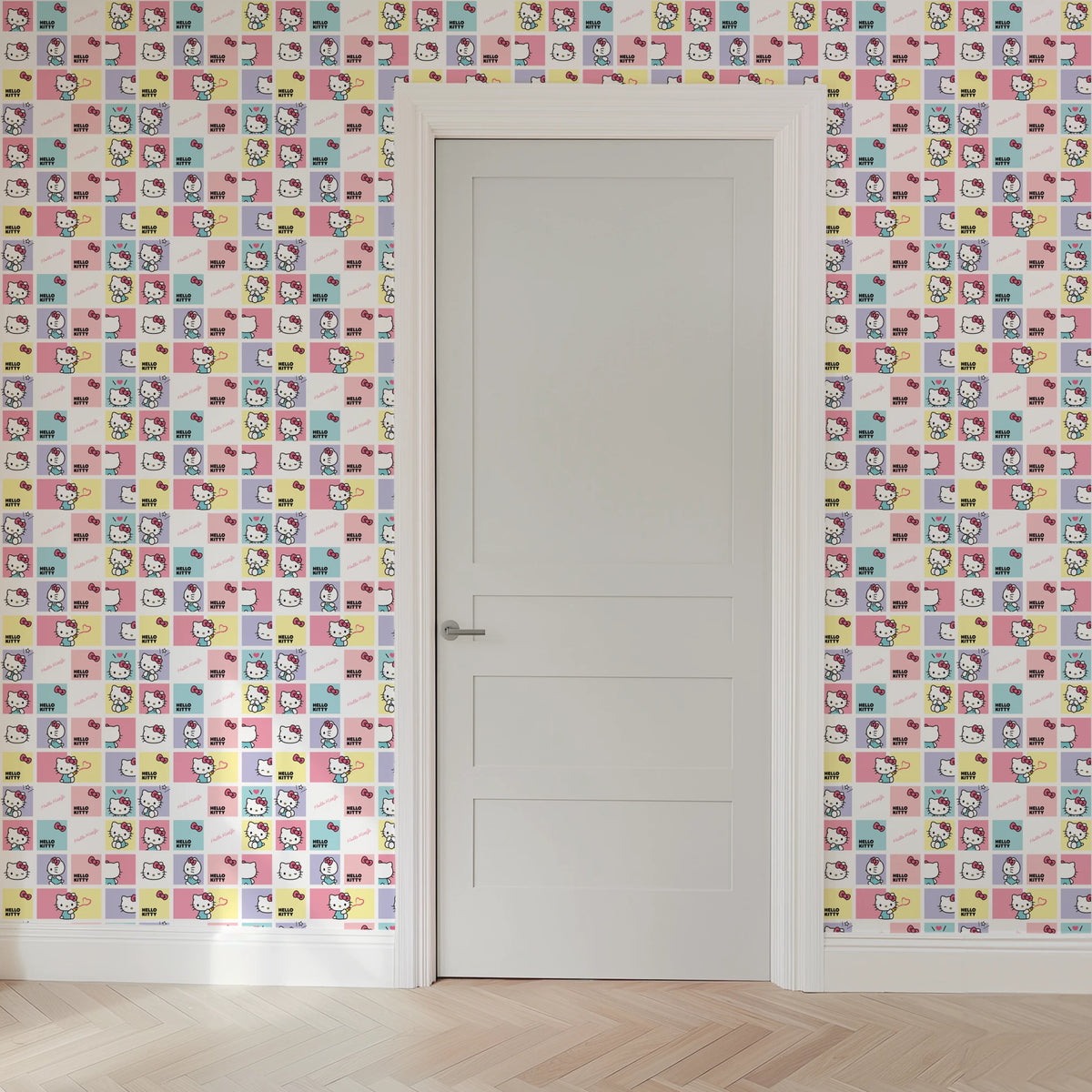 Hello Kitty® Pastel Grid Wallpaper